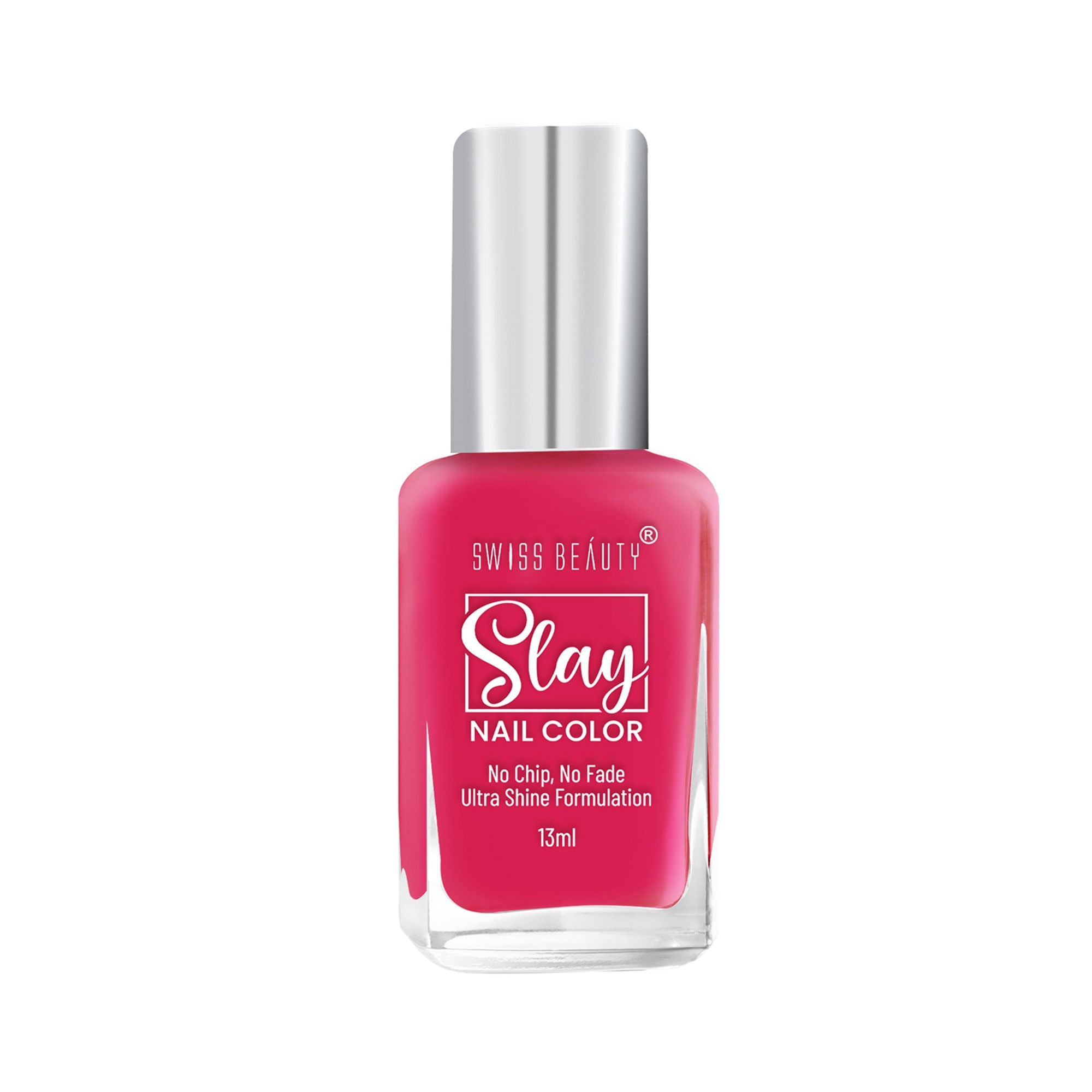 Swiss Beauty Slay Nail Color With Ultra Shine Formulation - 91 Fuchsia Pink