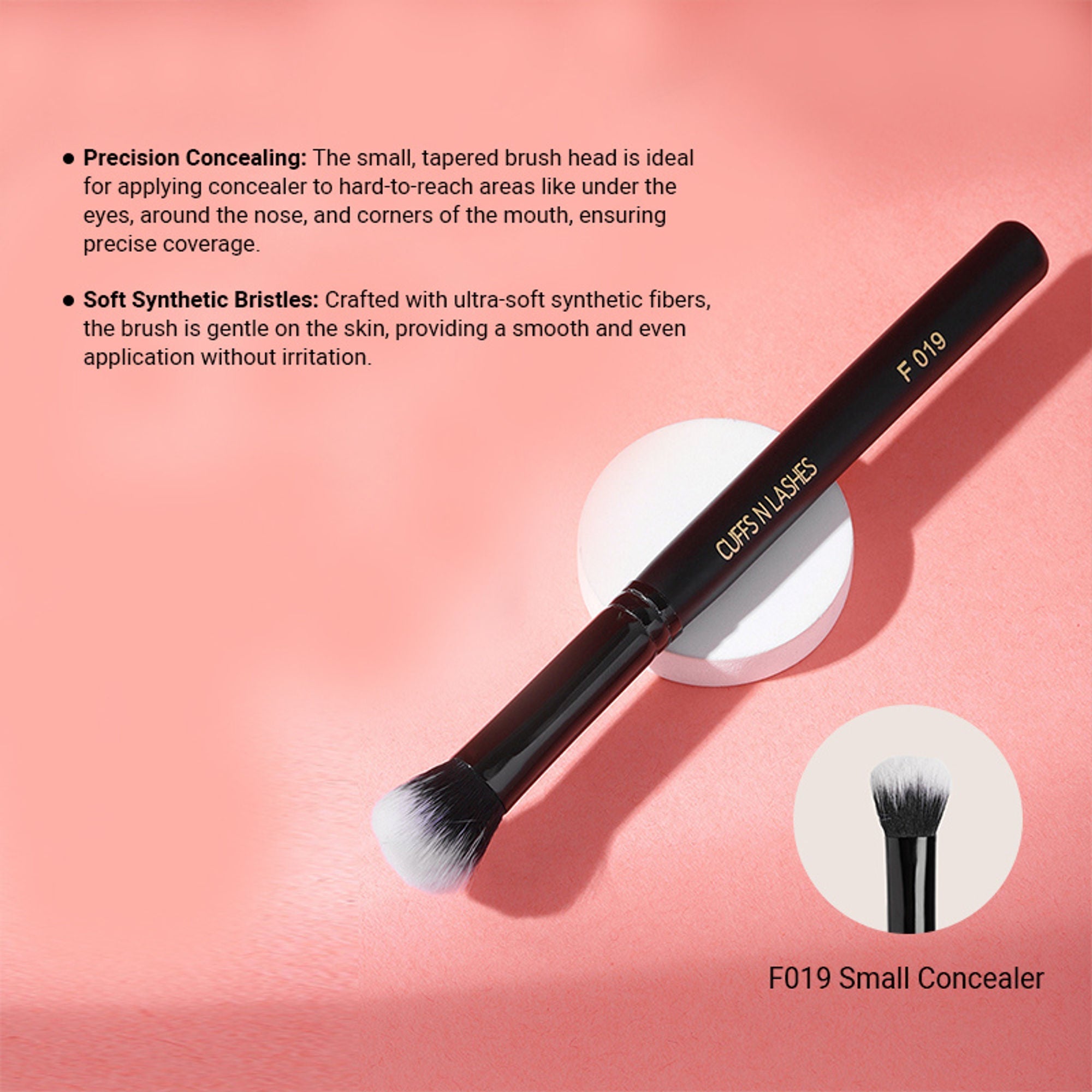 CUFFS N LASHES Small Concealer Brush - F019