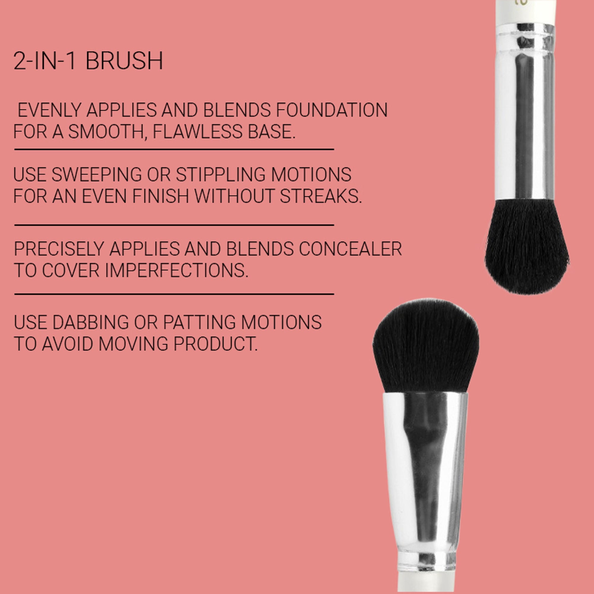 CUFFS N LASHES Concealer & Foundation Dual Brush - 03