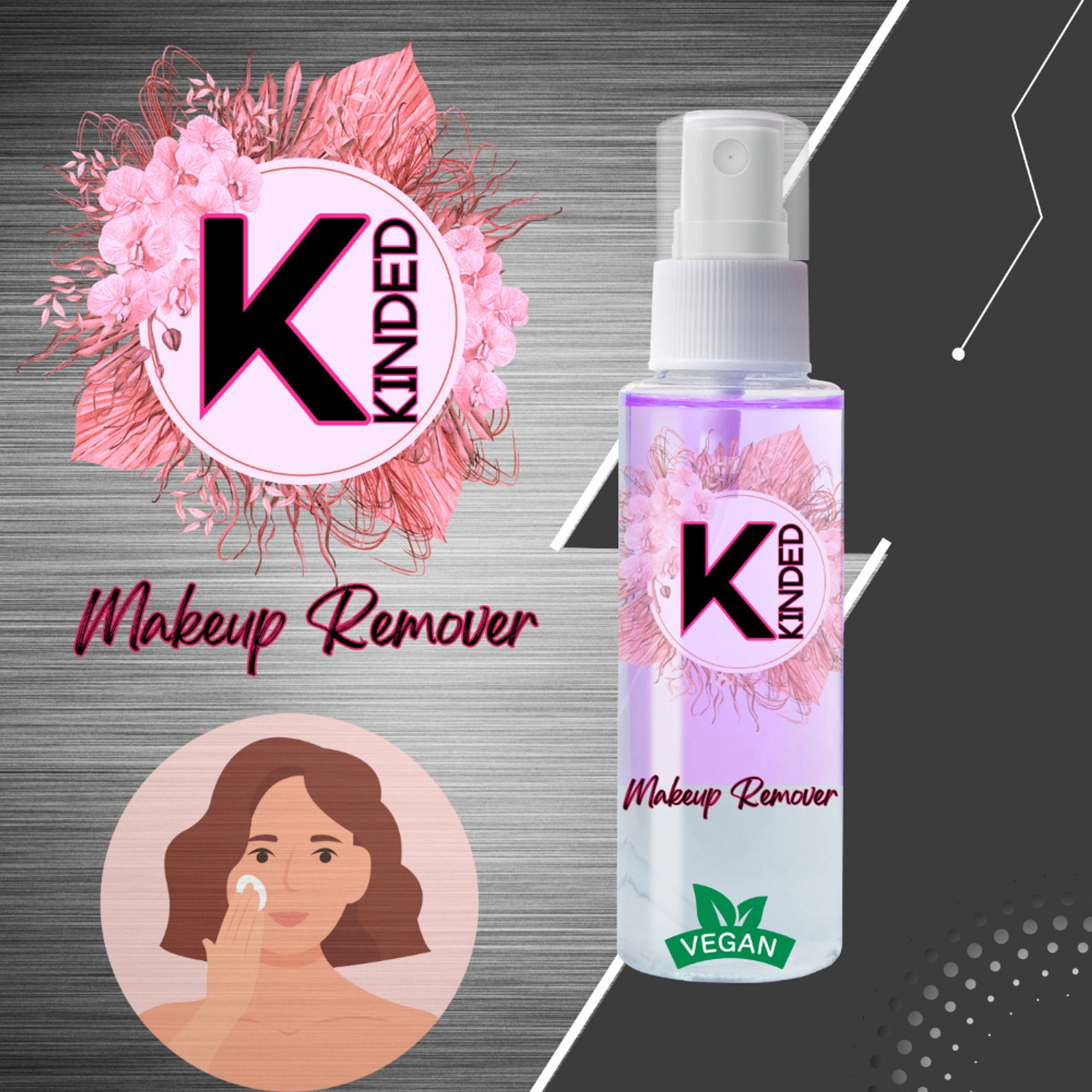 KINDED Makeup Remover - Lilac Purple