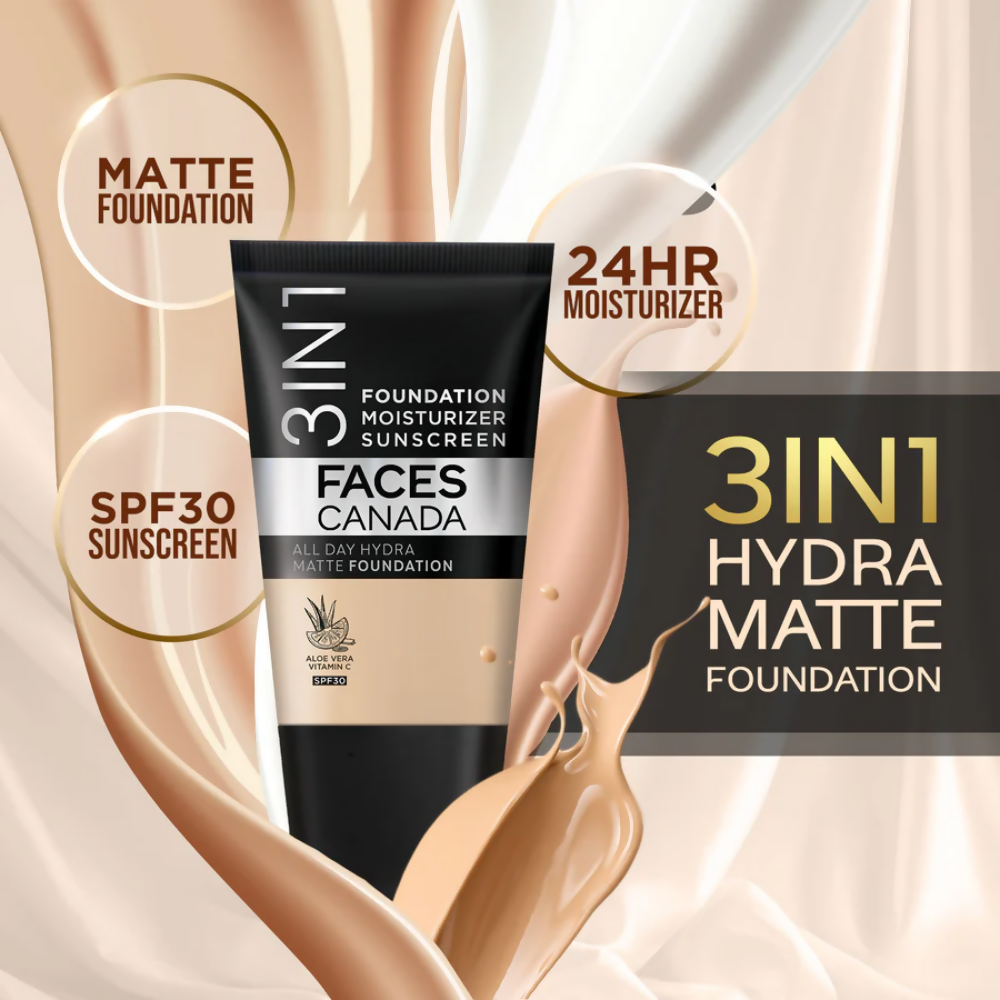 Faces Canada All Day Hydra Matte Mini Foundation - Caramel Natural 023