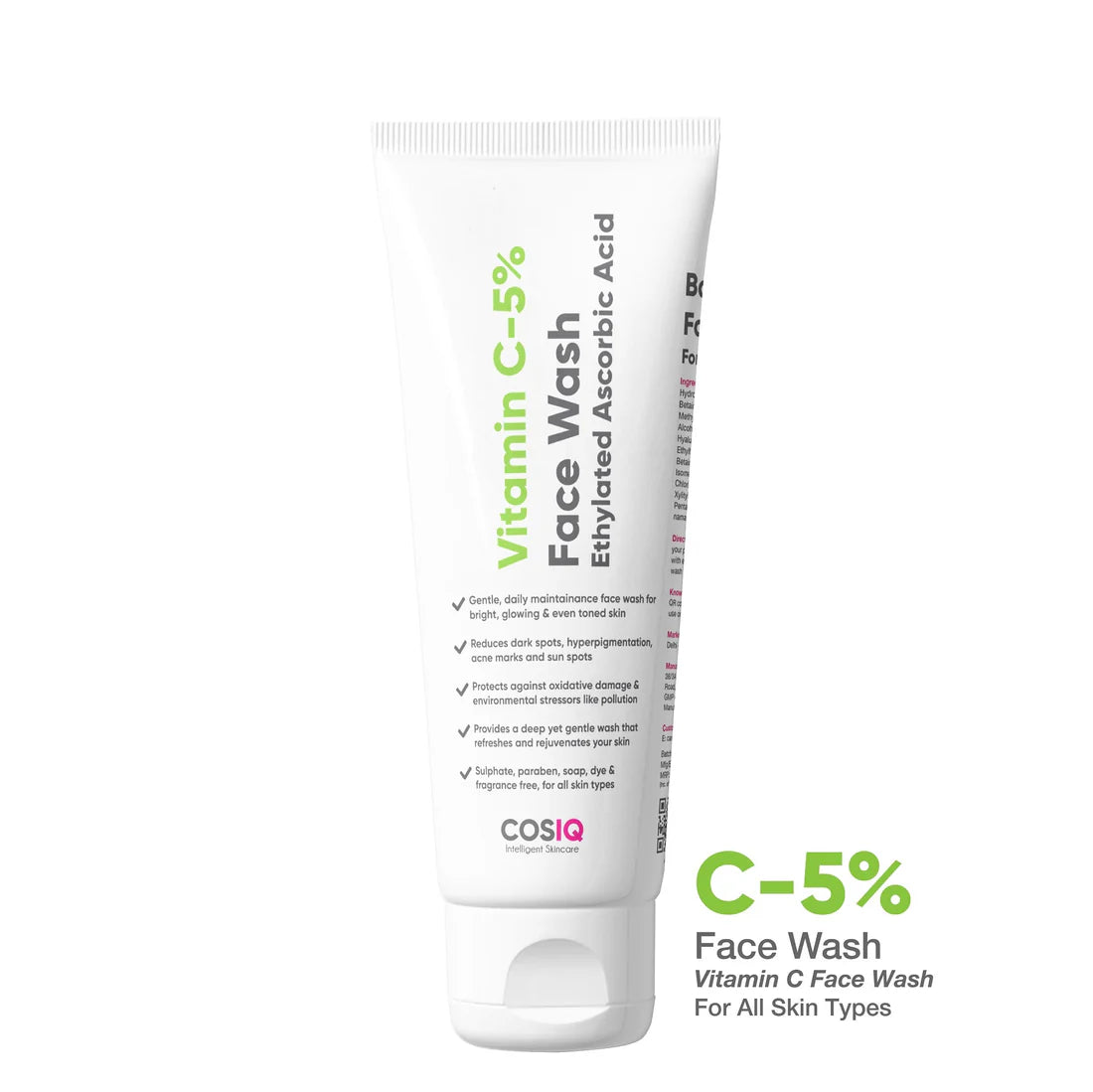 COSIQ Vitamin C-5% Brightening and Glow Face Wash