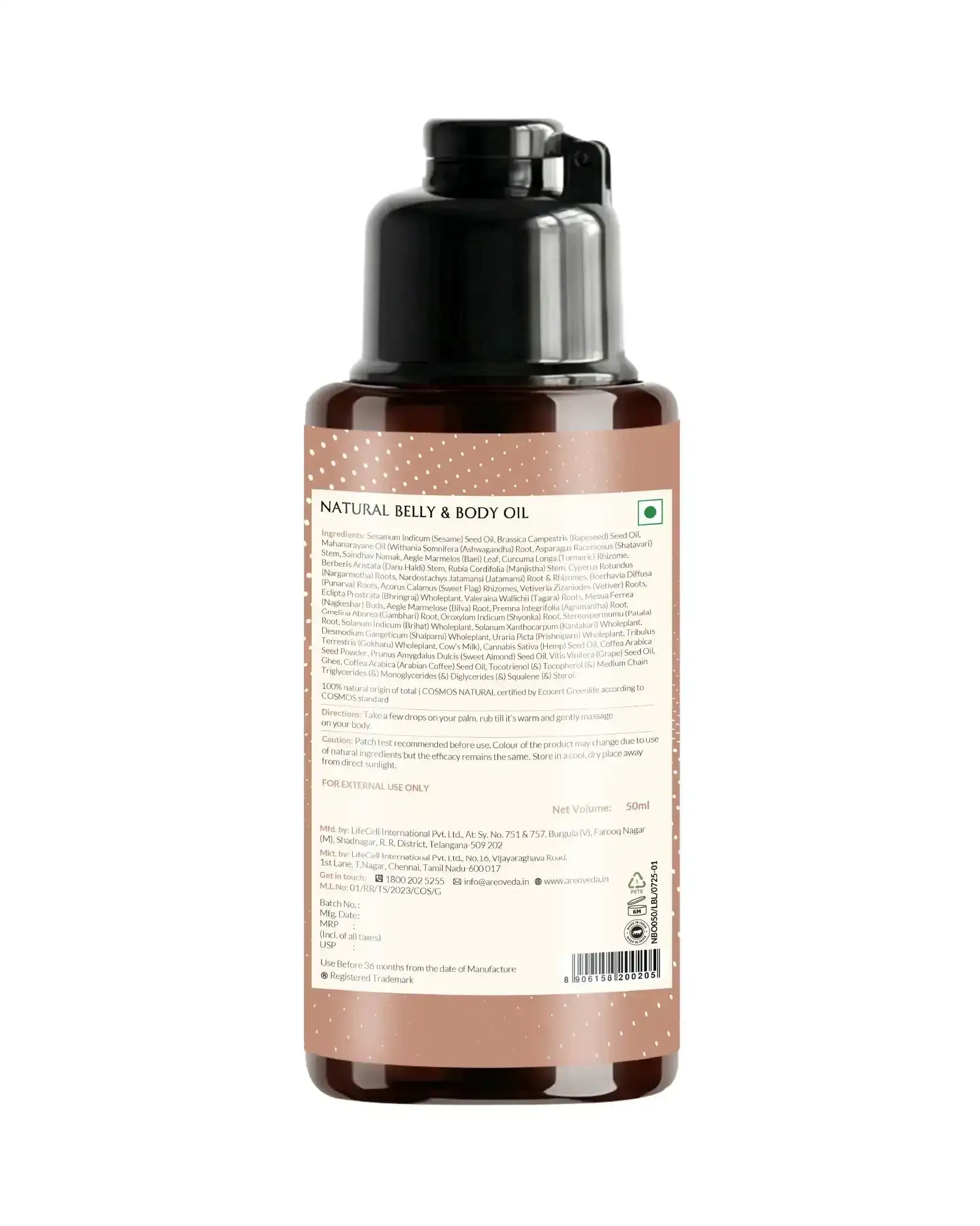 AreoVeda Natural Belly & Body Oil
