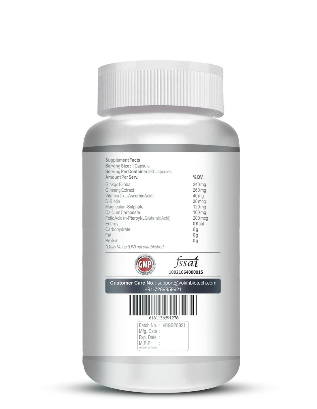 Vokin Biotech Ginseng Ginkgo Extract Capsules