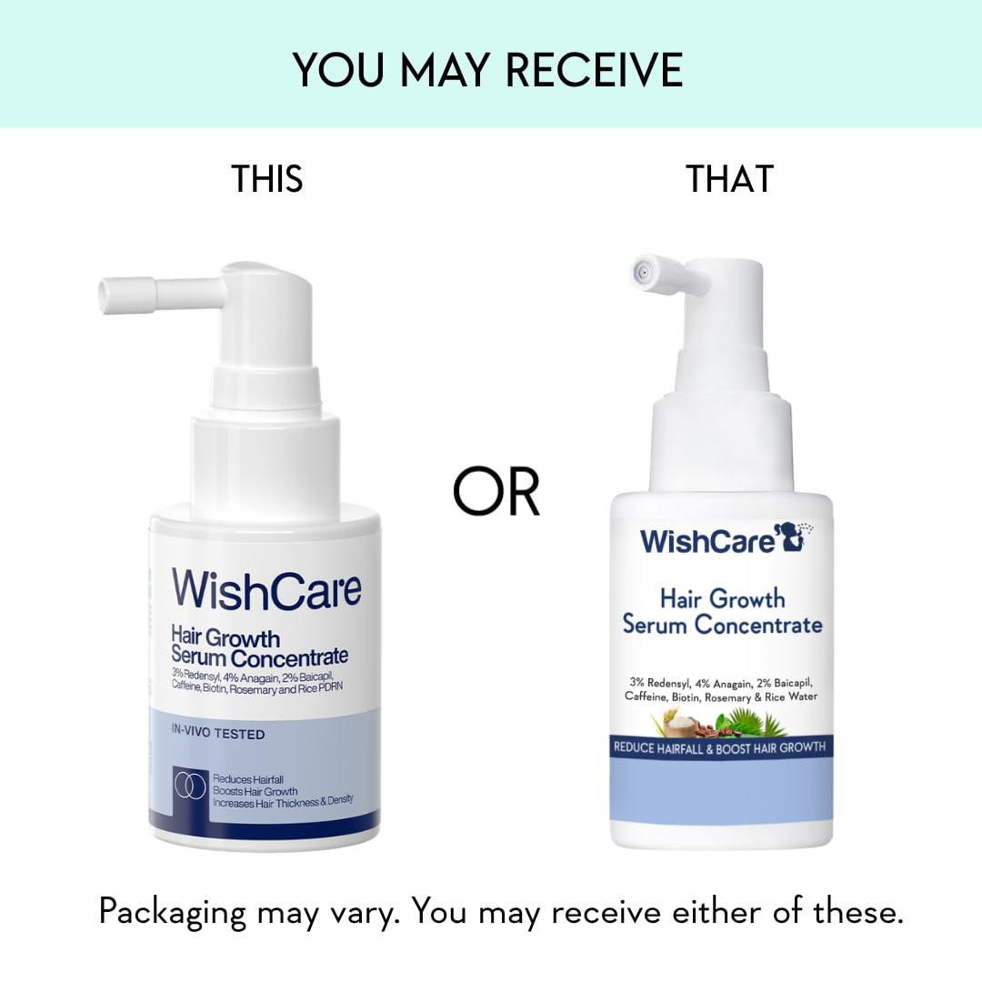 Wishcare Hair Growth Serum Concentrate With 3% Redensyl, 4% Anagain, Rice Water, Biotin