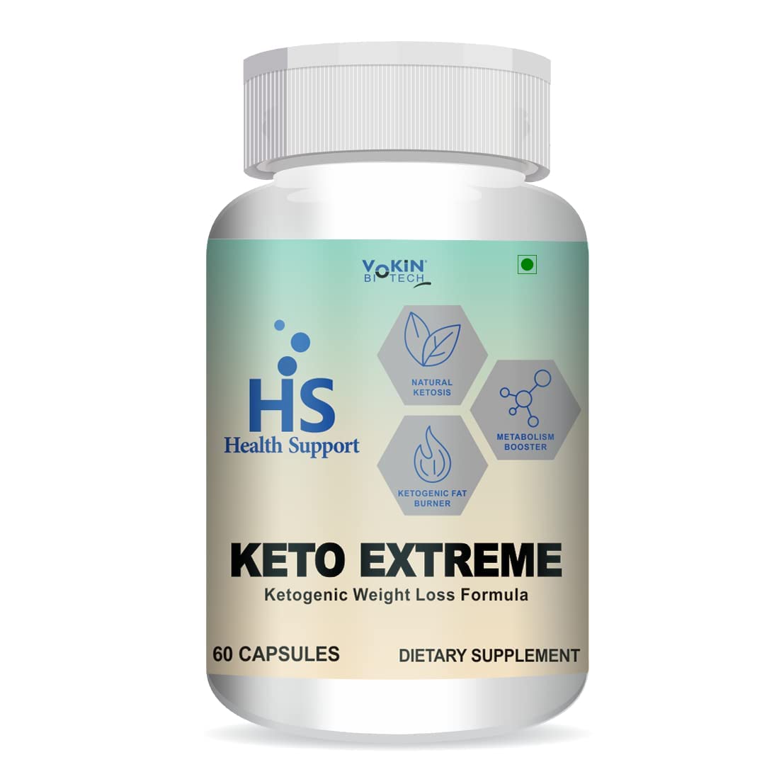 Vokin Biotech Keto Extreme Ketogenic Weight Loss Formula with Garcinia Cambogia Extract Fat Burner | Metabolism Booster