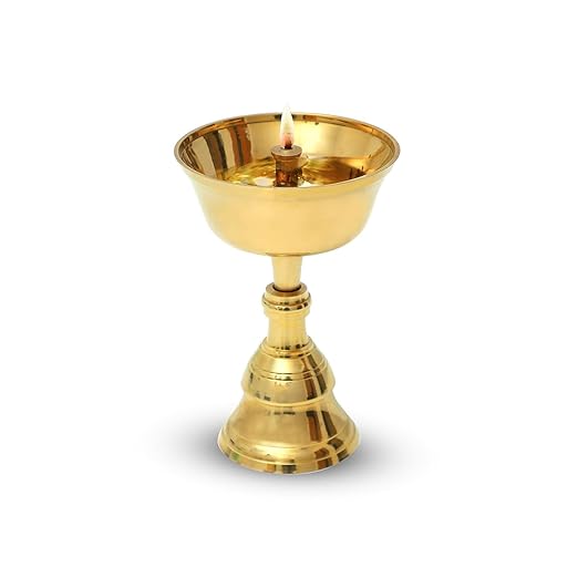 Akhand Narayan Diya | 110 Gm Brass Diya for Puja | Deepam Kundulu Jyot Oil Lamp | P