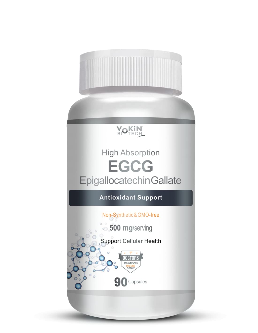 Vokin Biotech EGCG from Green Tea Leaf Extract 500mg EGCG - Antioxidant Support