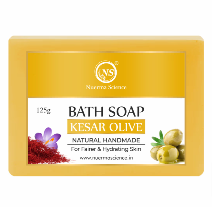 Nuerma Science Kesar Olive Bath Soap | Brightens & Nourishes Skin
