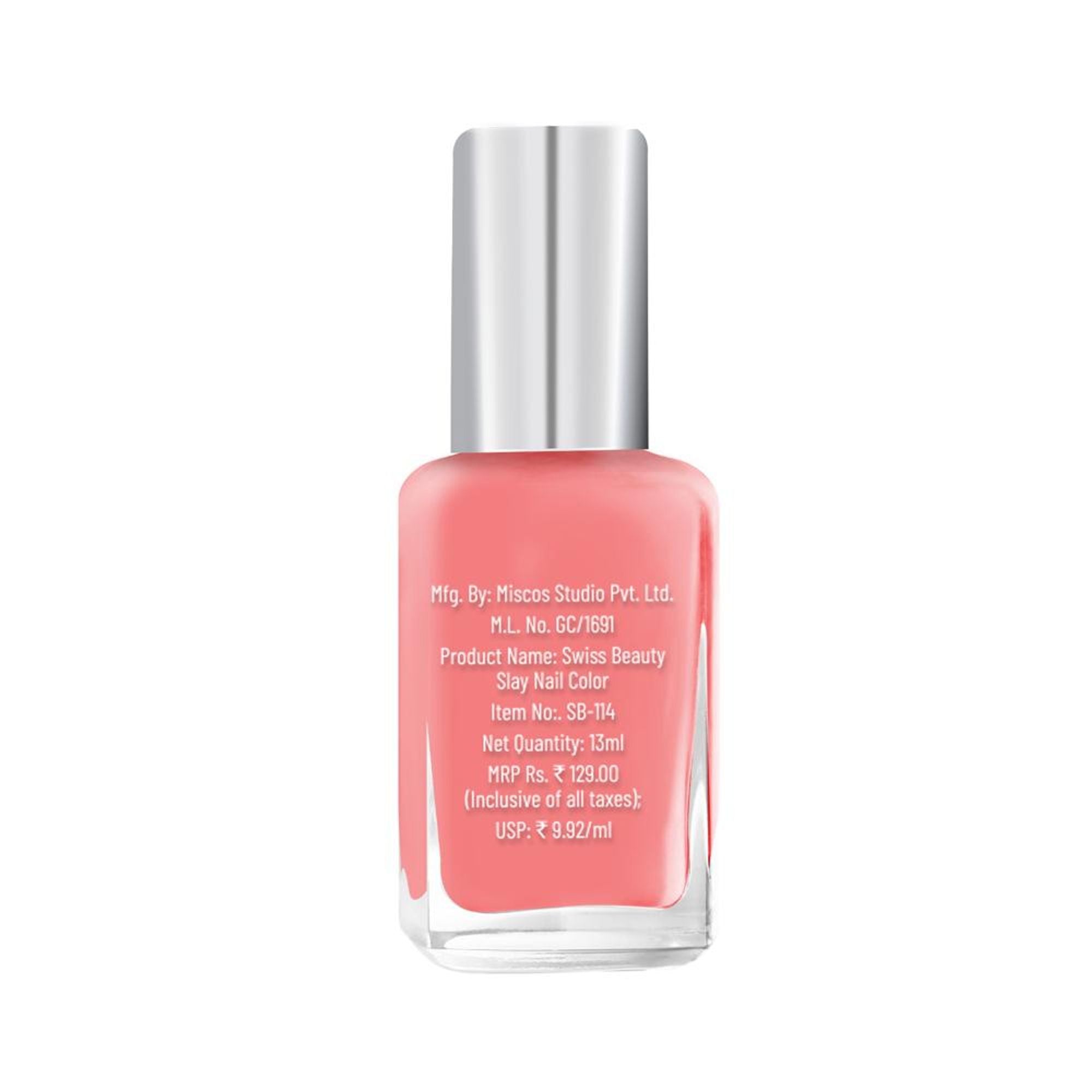 Swiss Beauty Slay Nail Color Ultra Shine Formulation - 05 Sunset