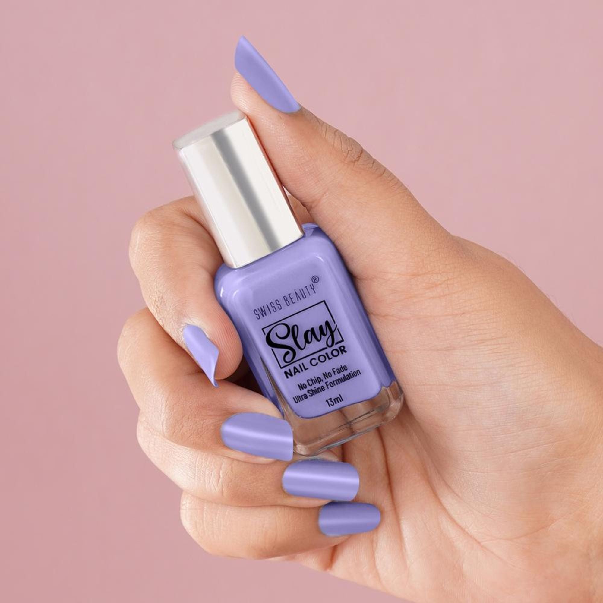 Swiss Beauty Slay Nail Color Ultra Shine Formulation - 21 Lavender Tender
