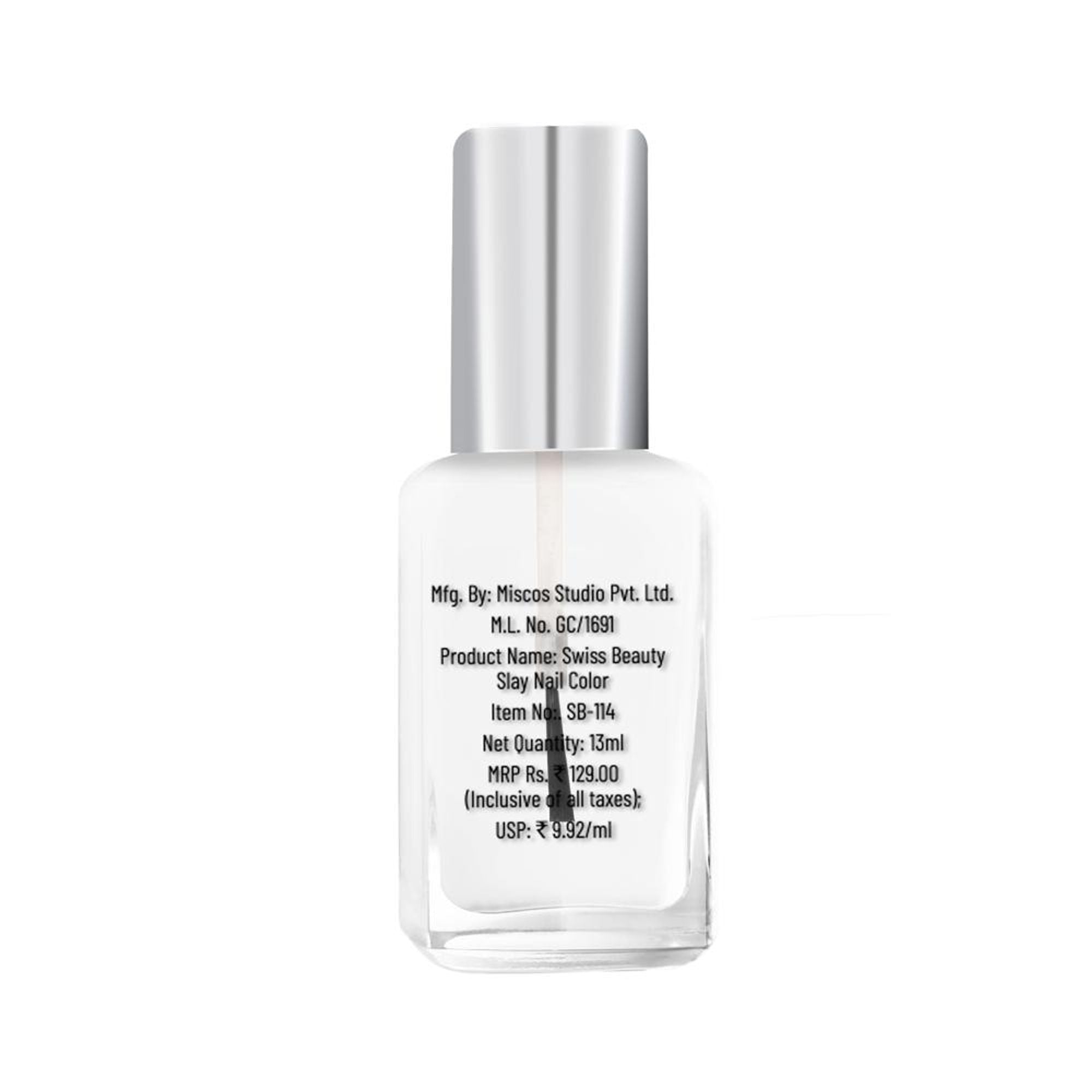 Swiss Beauty Slay Nail Color Ultra Shine Formulation - 24 Top Coat