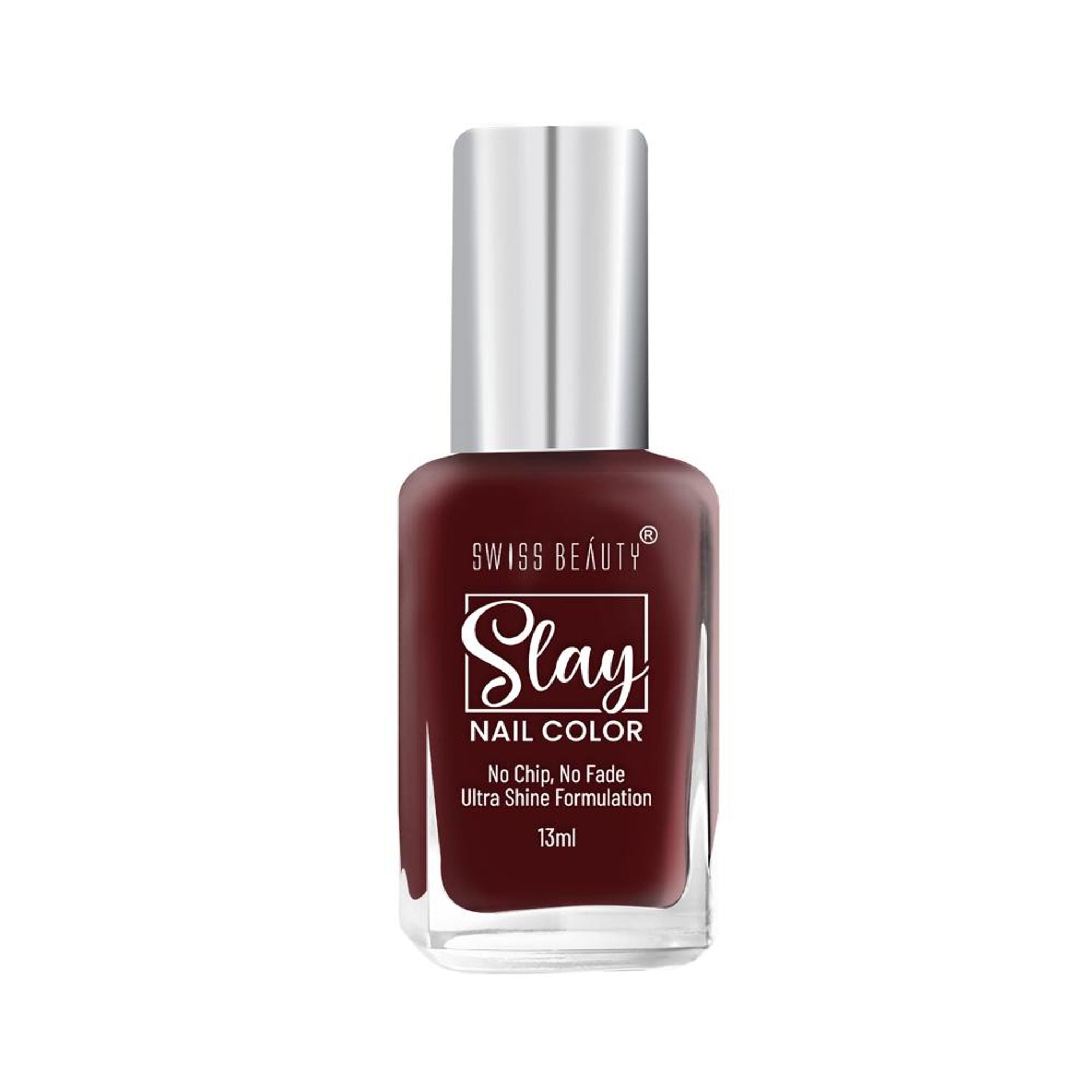 Swiss Beauty Slay Nail Color Ultra Shine Formulation - 34 Maroon Bloom