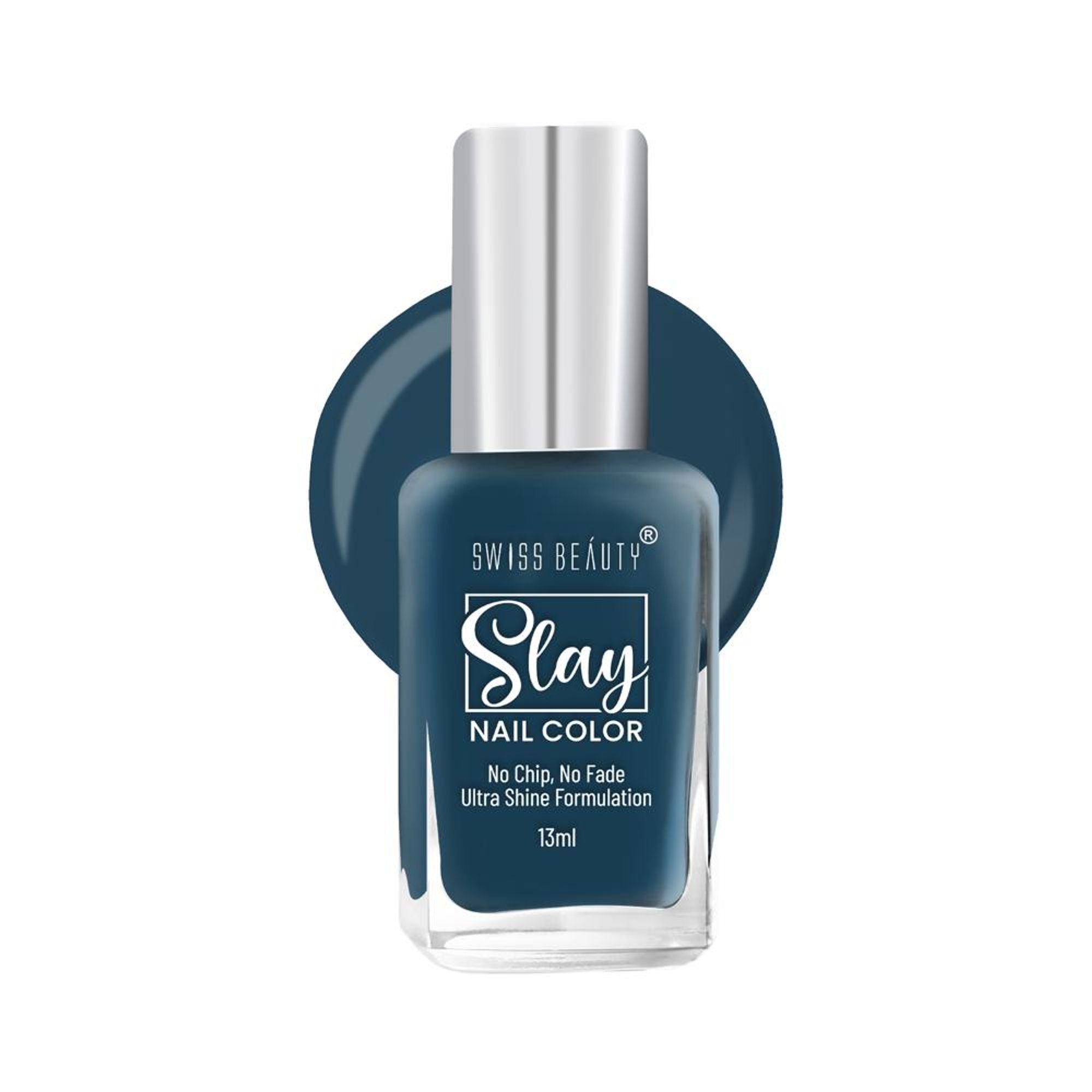 Swiss Beauty Slay Nail Color Ultra Shine Formulation - 45 London Blu