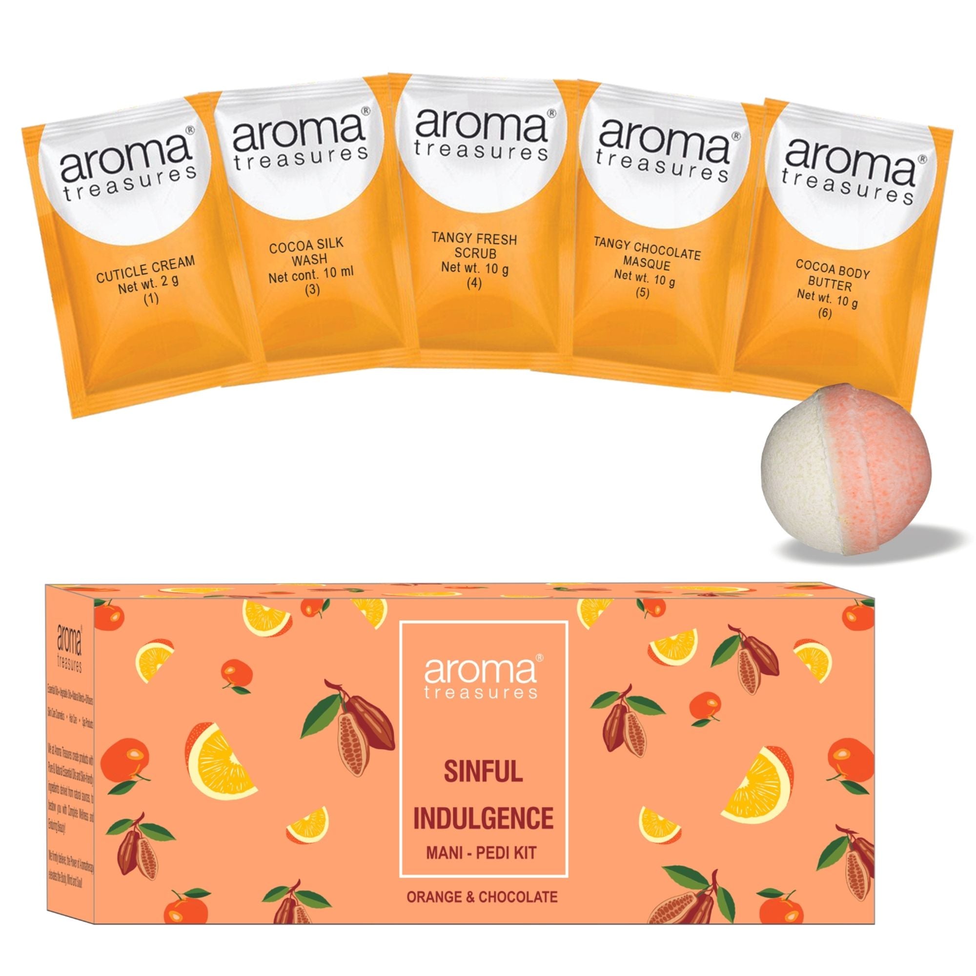 Aroma Treasures Orange & Chocolate Sinful Indulgence Mani-Pedi Kit