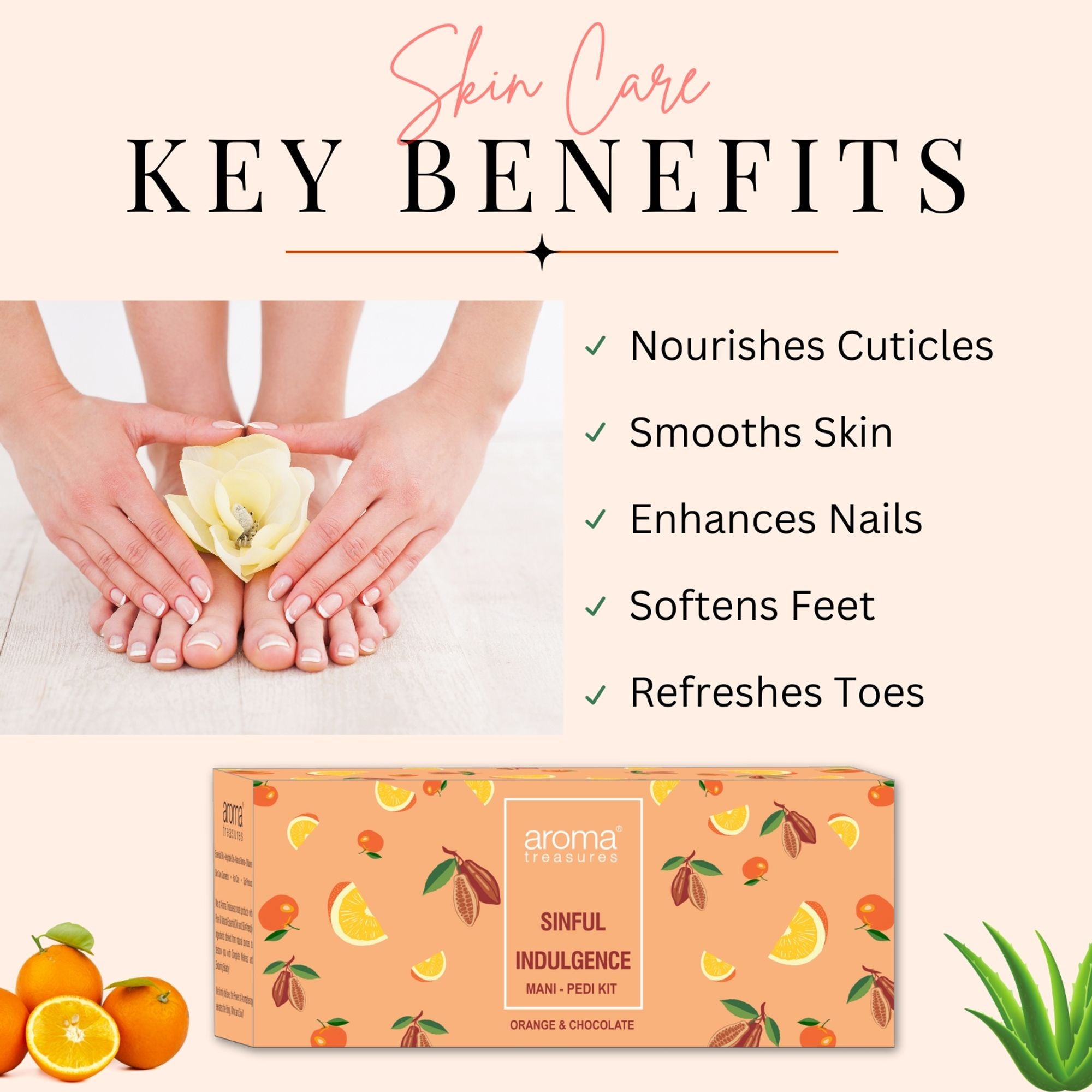 Aroma Treasures Orange & Chocolate Sinful Indulgence Mani-Pedi Kit