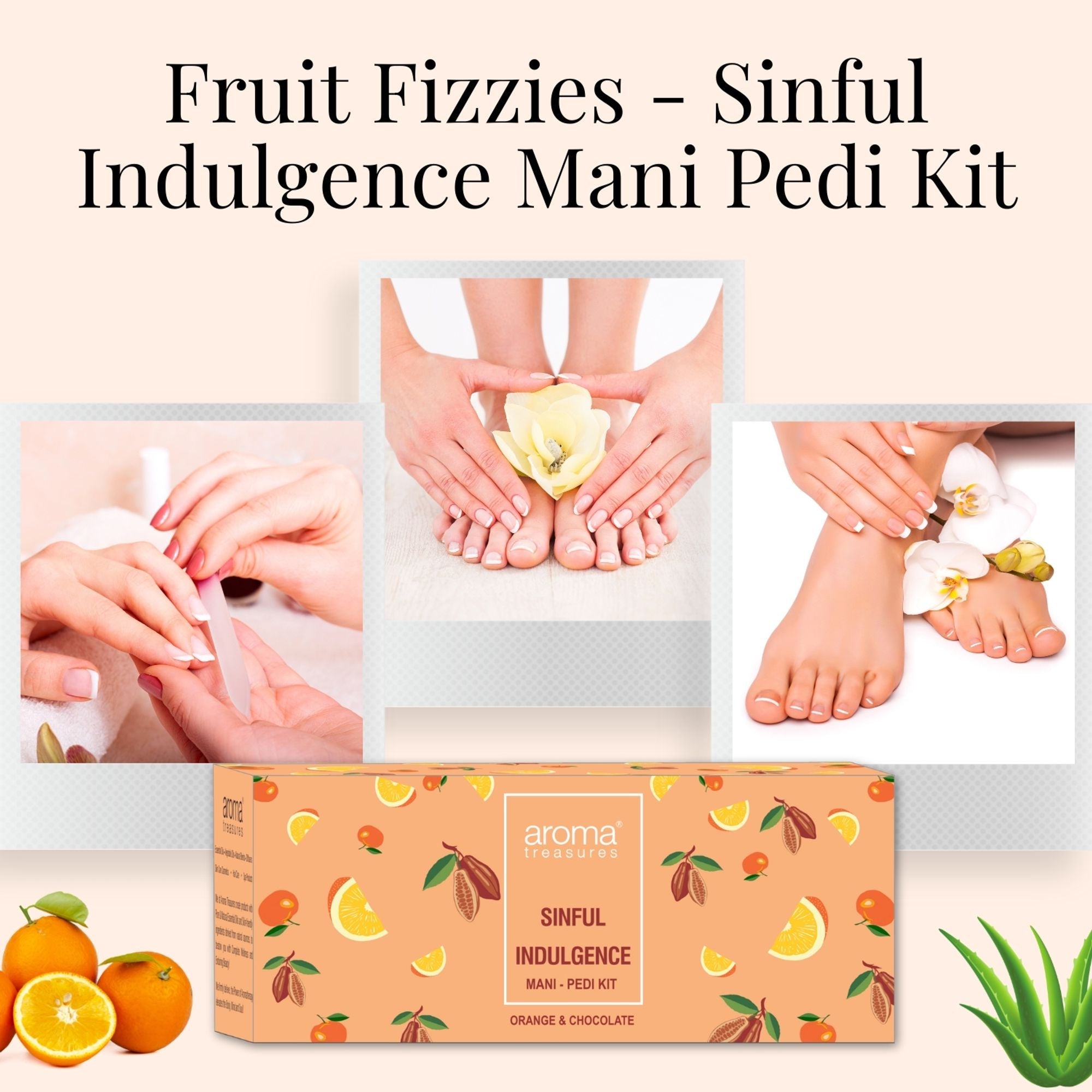 Aroma Treasures Orange & Chocolate Sinful Indulgence Mani-Pedi Kit