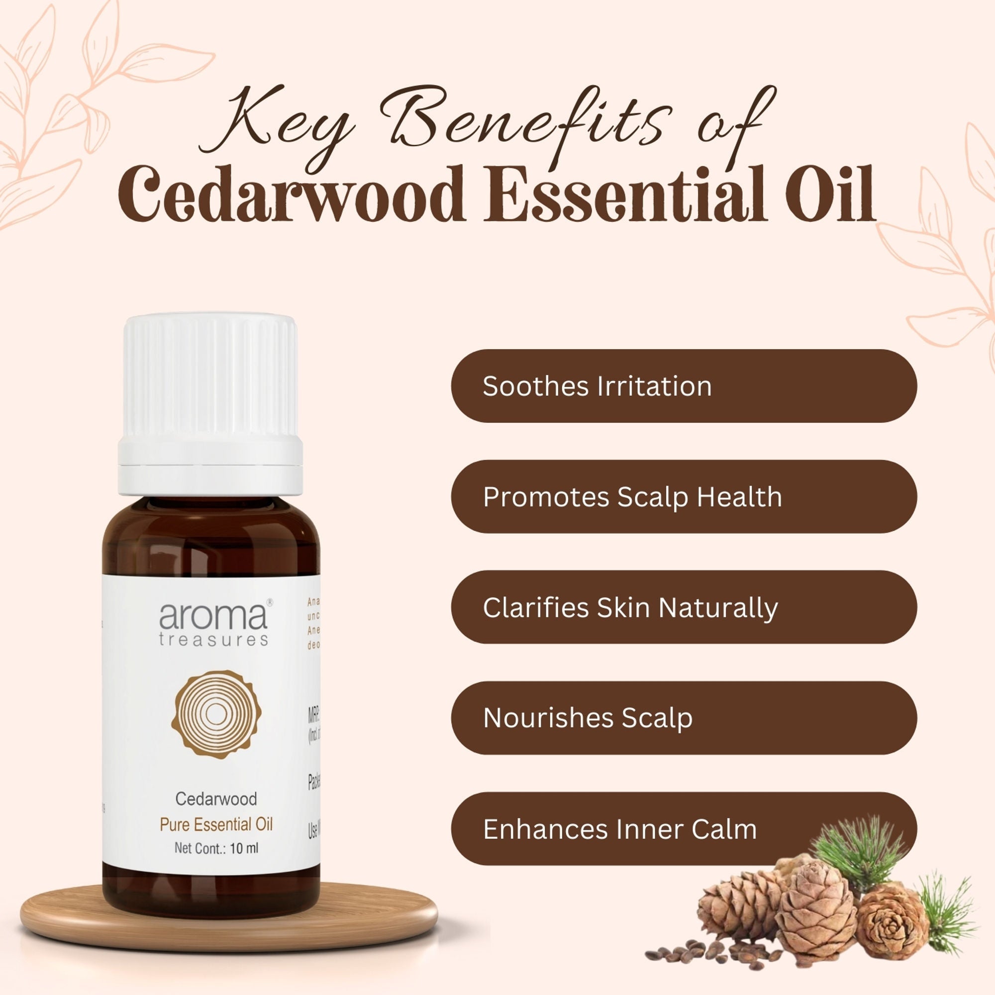 Aroma Treasures Cedarwood Pure Essential Oil