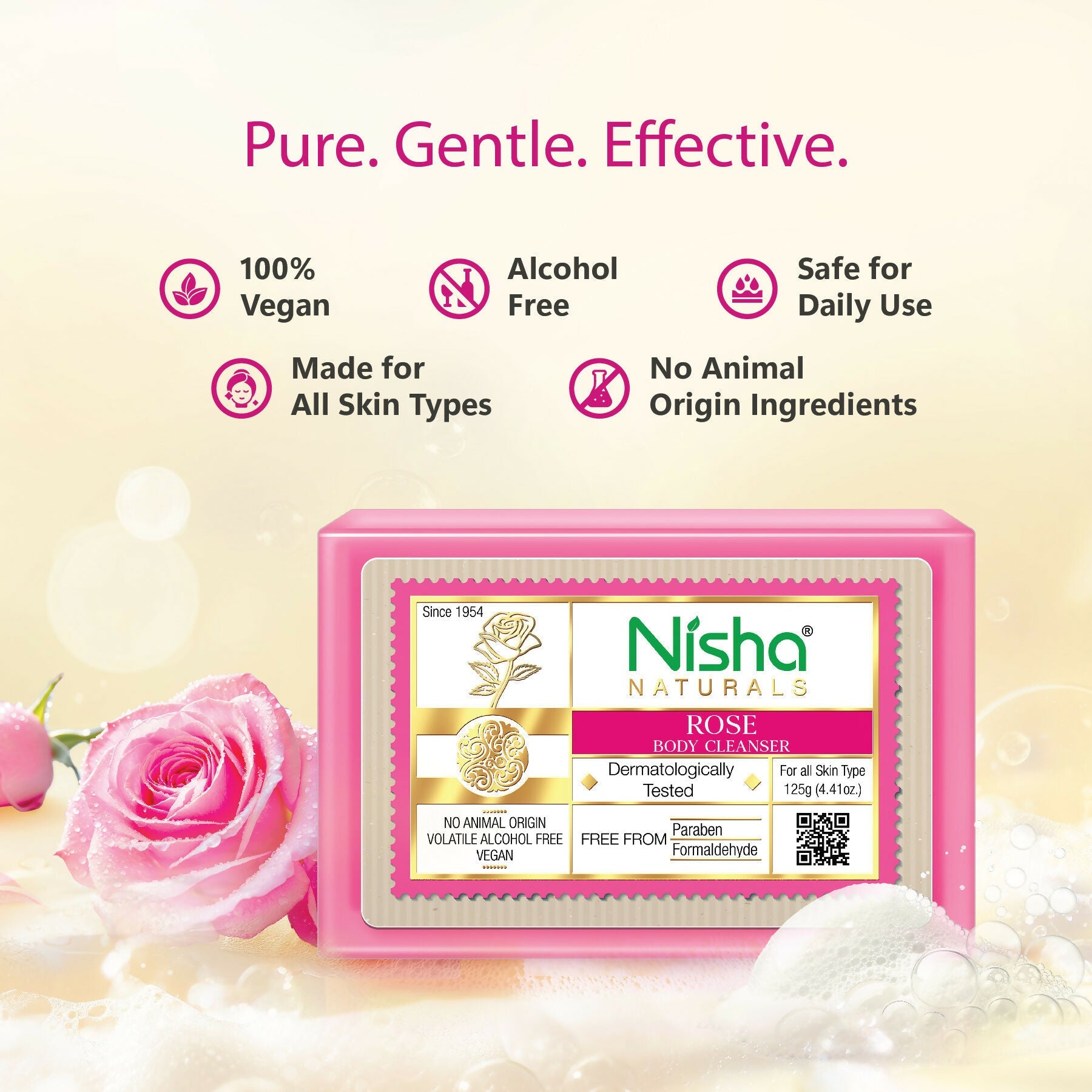 Nisha Rose Body Cleansing Soap Bar