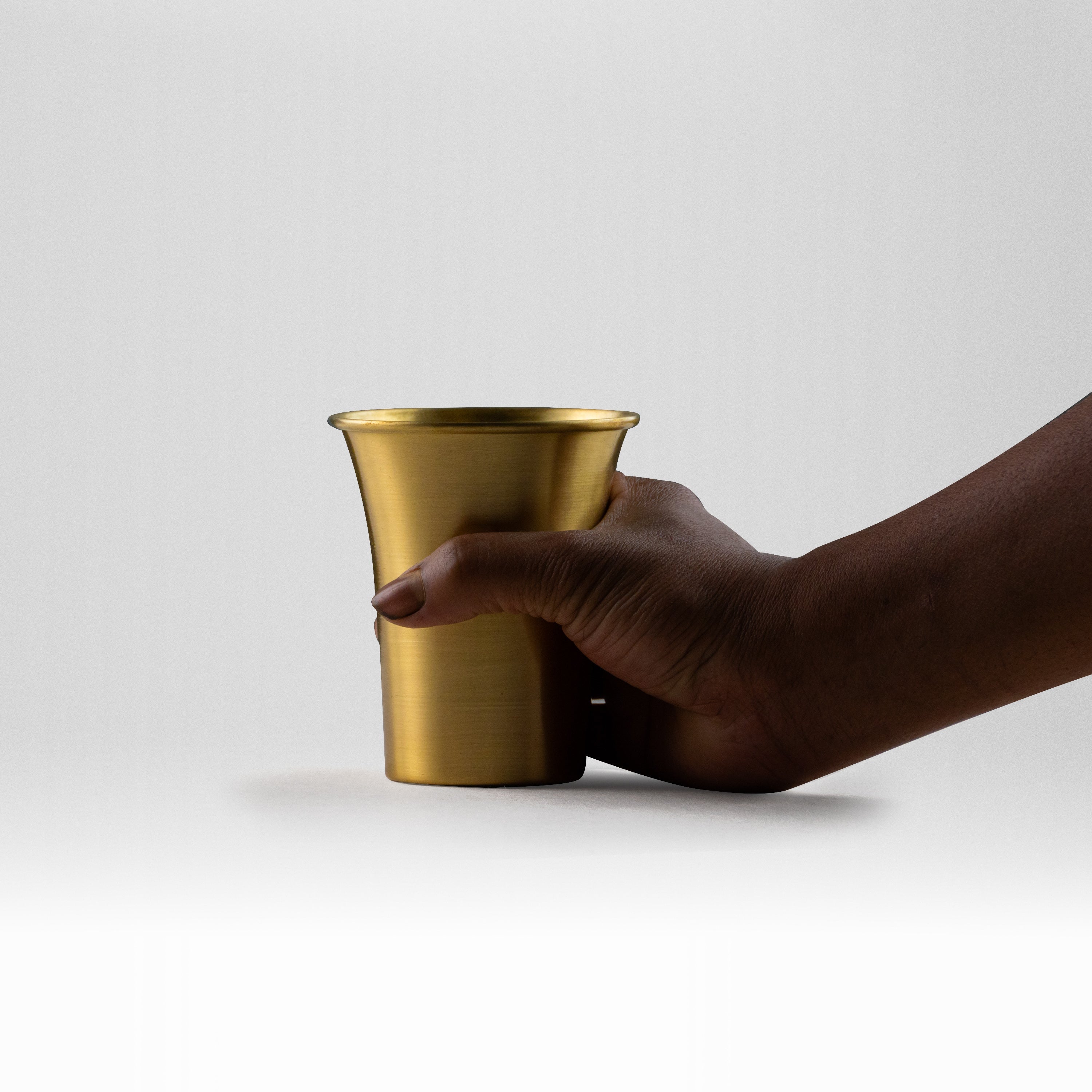 Health Smith Pure Brass Waterfall Glass with Matte Finish - Lacquered for Shine & Protection