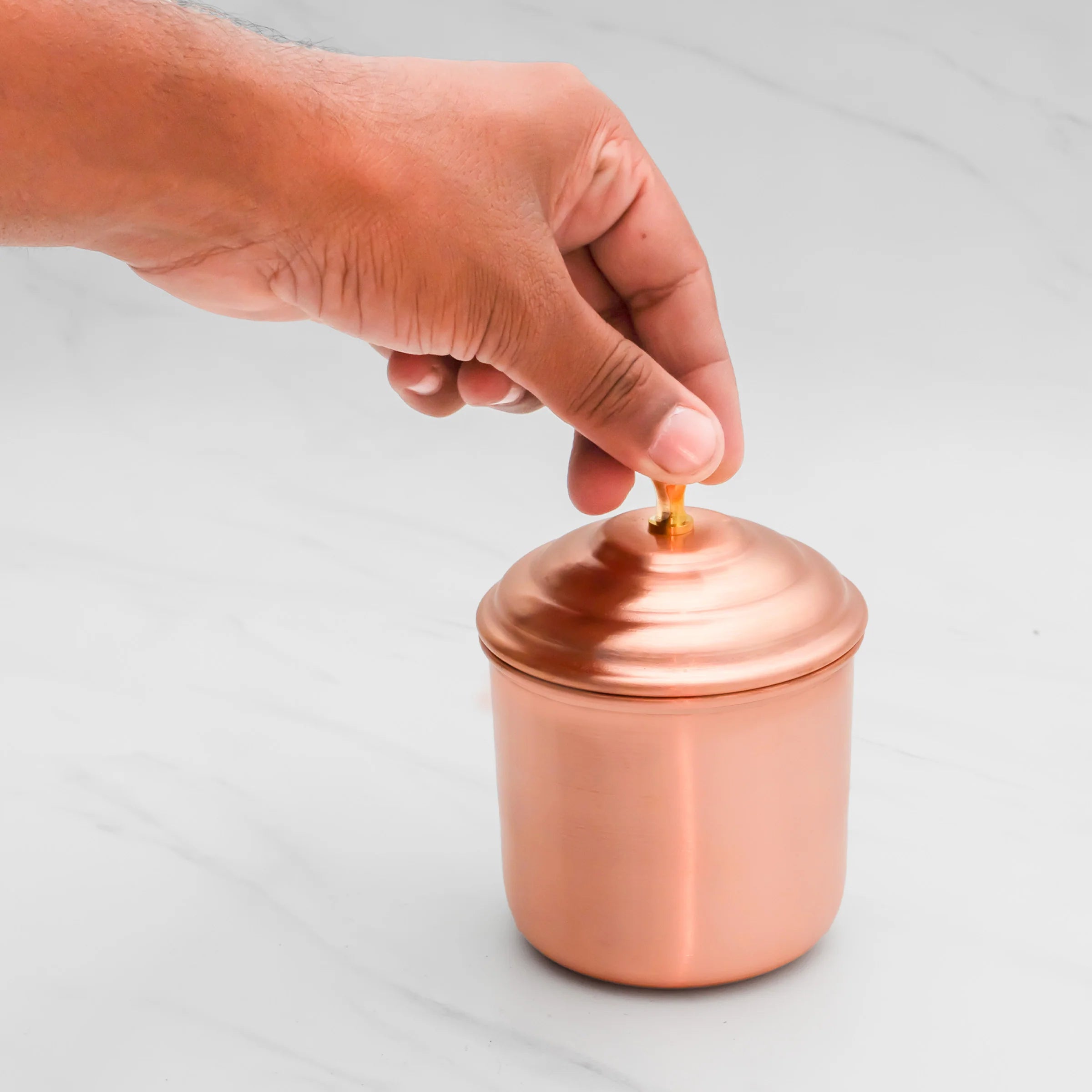 Health Smith Pure Copper Multipurpose Container | Copper Utensils for Kitchen | Matte Finish | 320ml