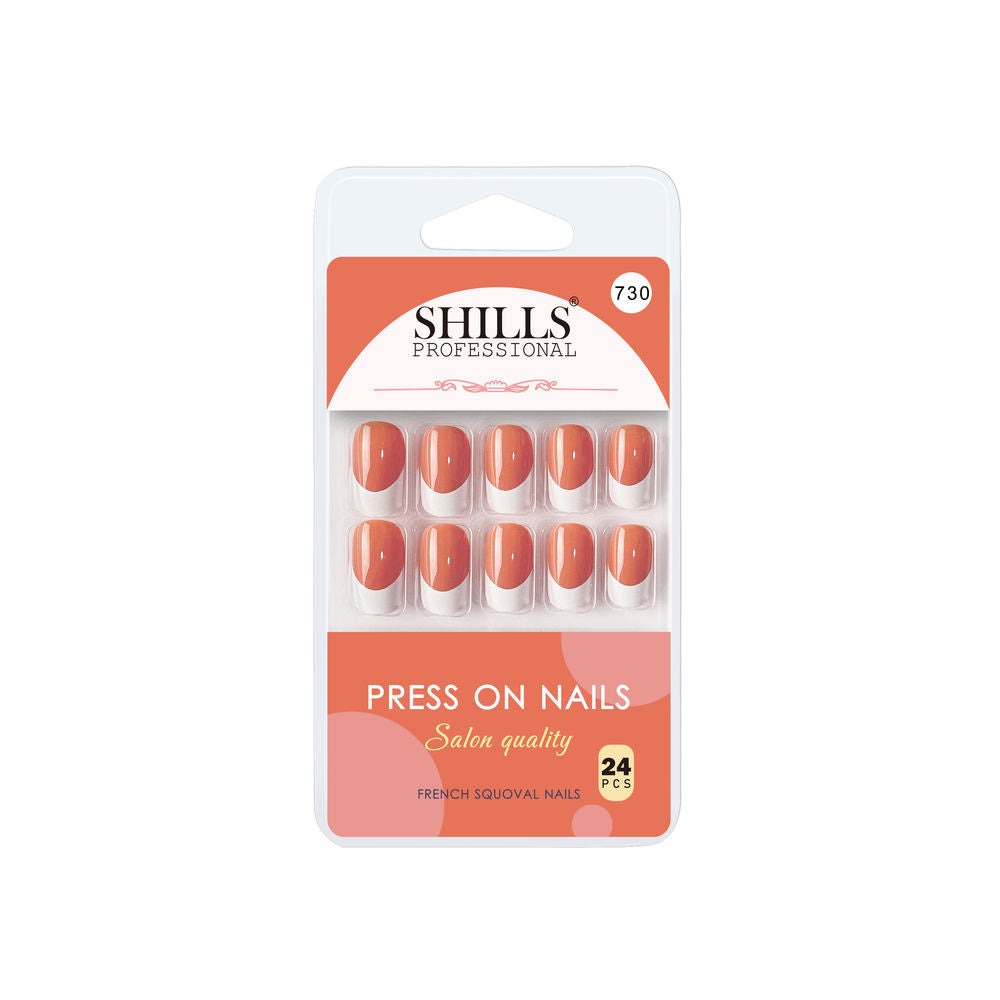 Shills Professional Reusable Press On Nails French Square - SPN730