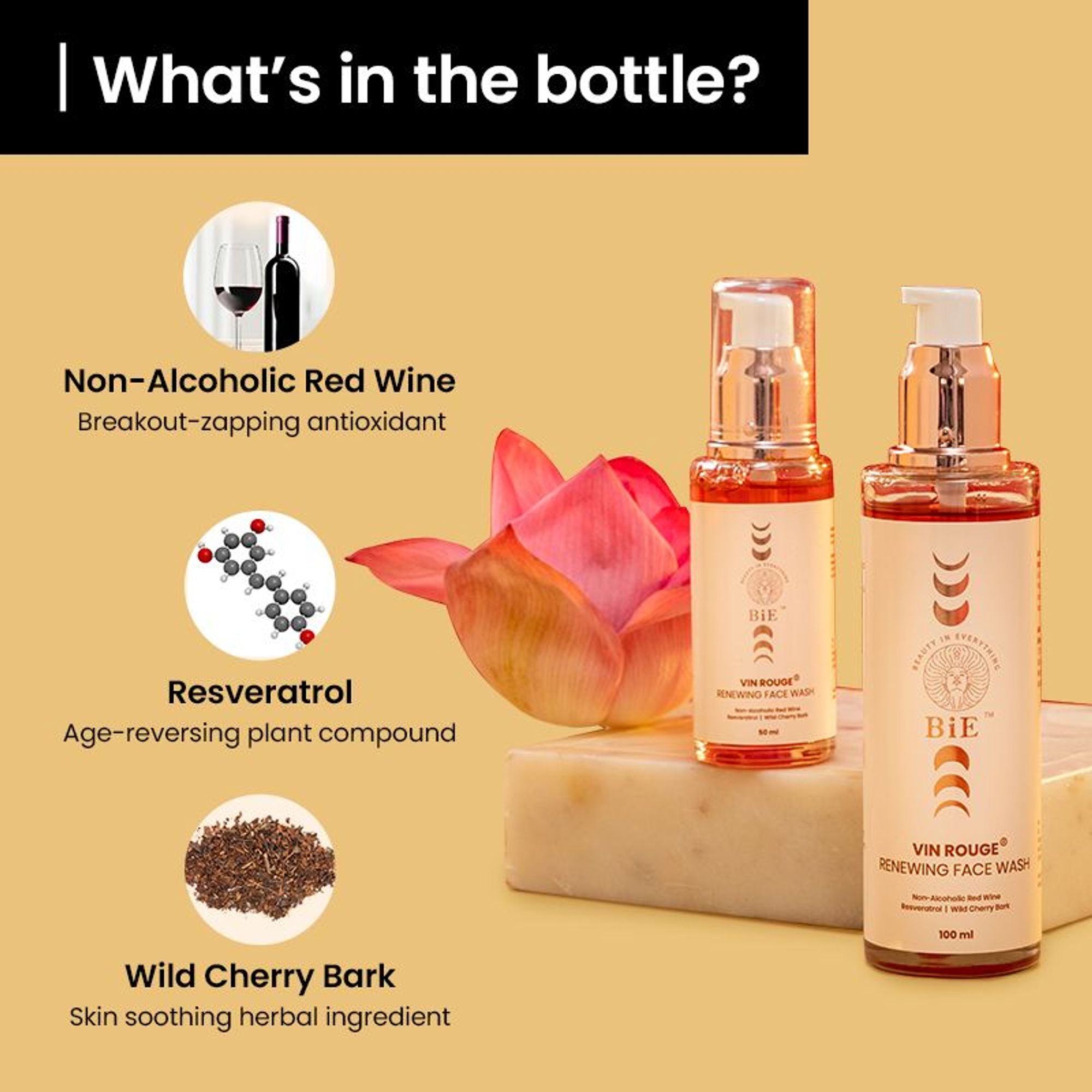 BiE Vin Rouge- Renewing Face Wash