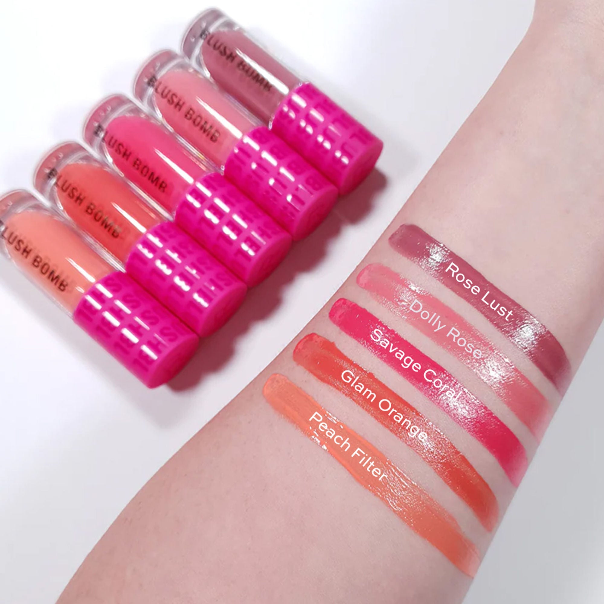 Makeup Revolution Bomb Cream Blusher-Lightweight Creamy Formula-Enriched With Vitamin E - Peach Filter