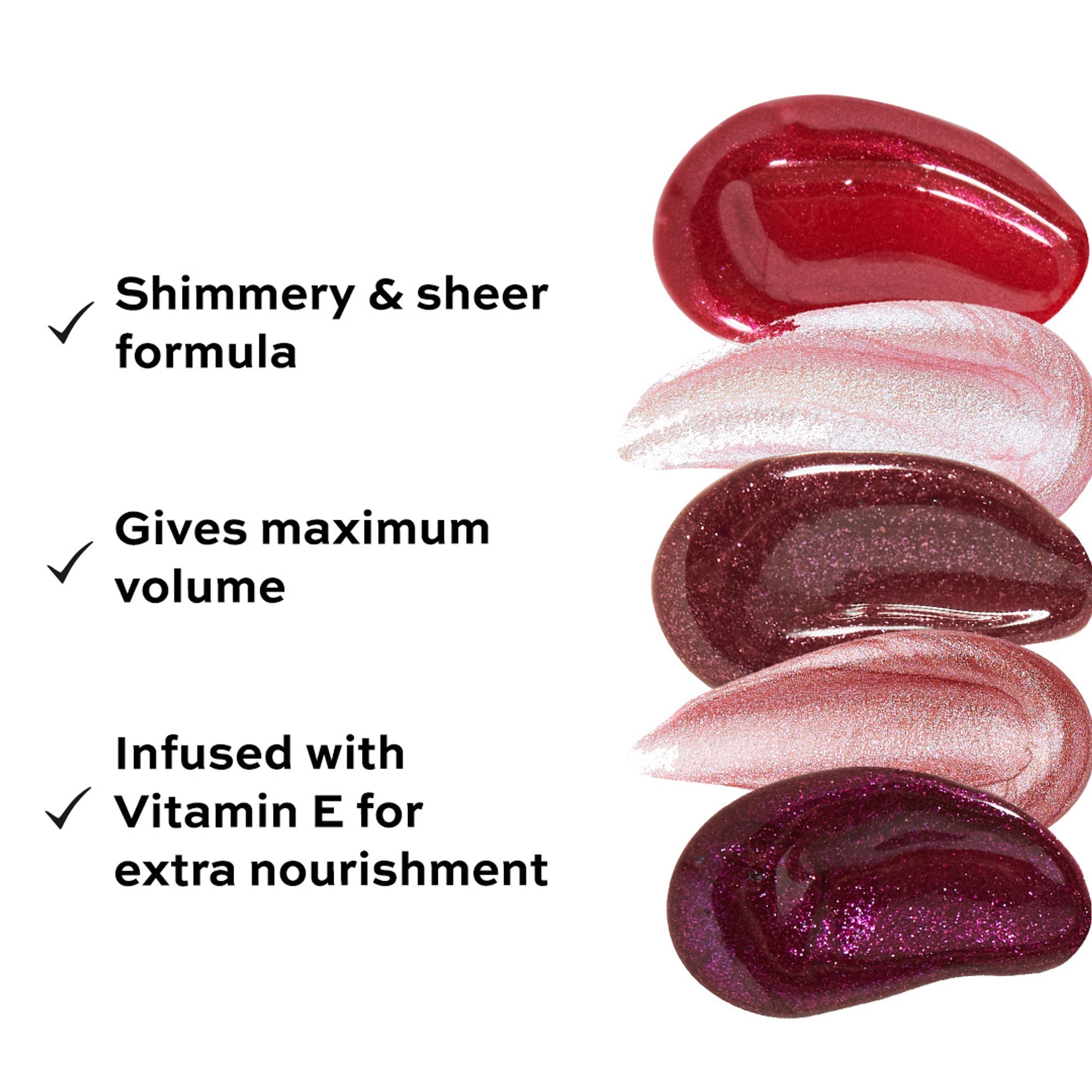 Makeup Revolution Shimmer Bomb Lip Gloss Infused With Vitamin E For Extra Nourishment - Glimmer Nude