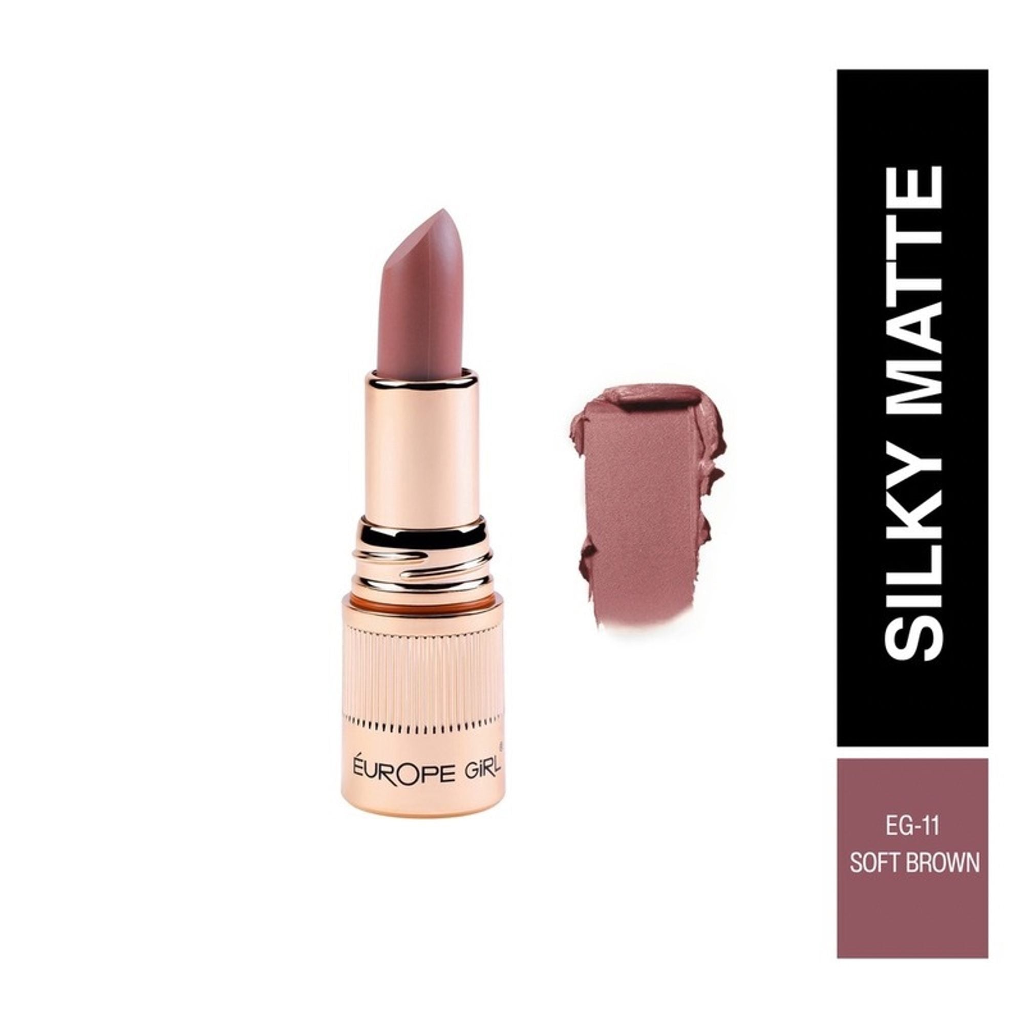 Europe Girl Silky Matte Lipstick - EG-11 Soft Brown