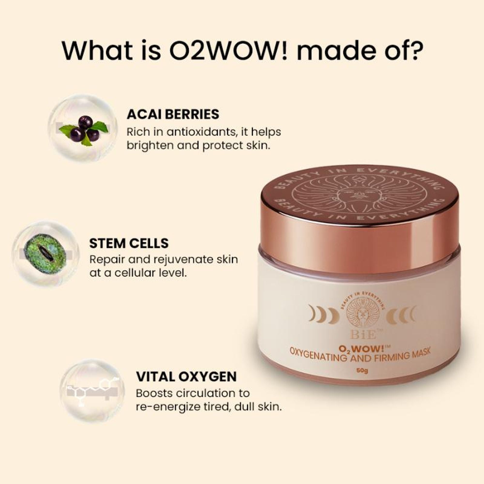 BiE O2wow!- Oxygenating & Firming Mask