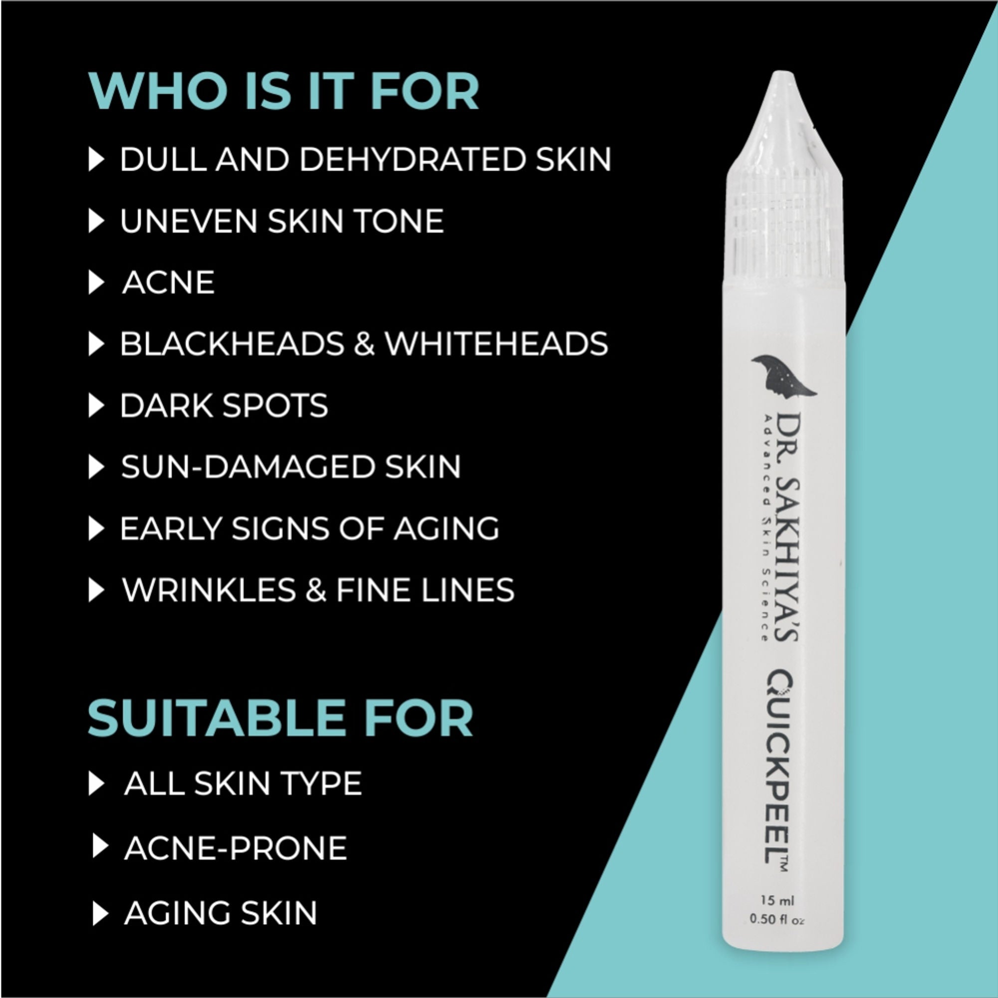 Dr.Sakhiya AHA 30% + BHA 2% Peeling Solution Home-Based Quick Peel for Hydrating & Glowing Skin
