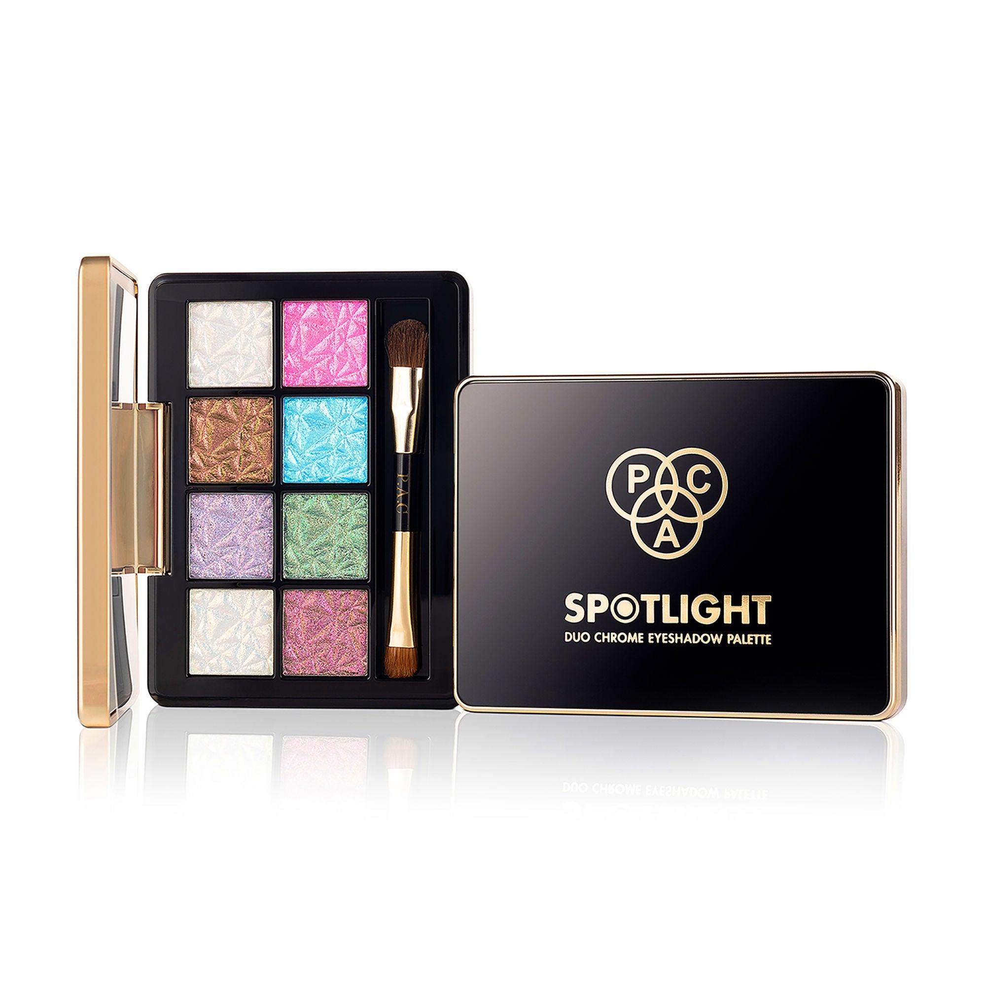 PAC Studio Spotlight Duo Chrome Palette Season 2 - Intensely Pigmented, Buttery Smooth Multi Chrome Shades