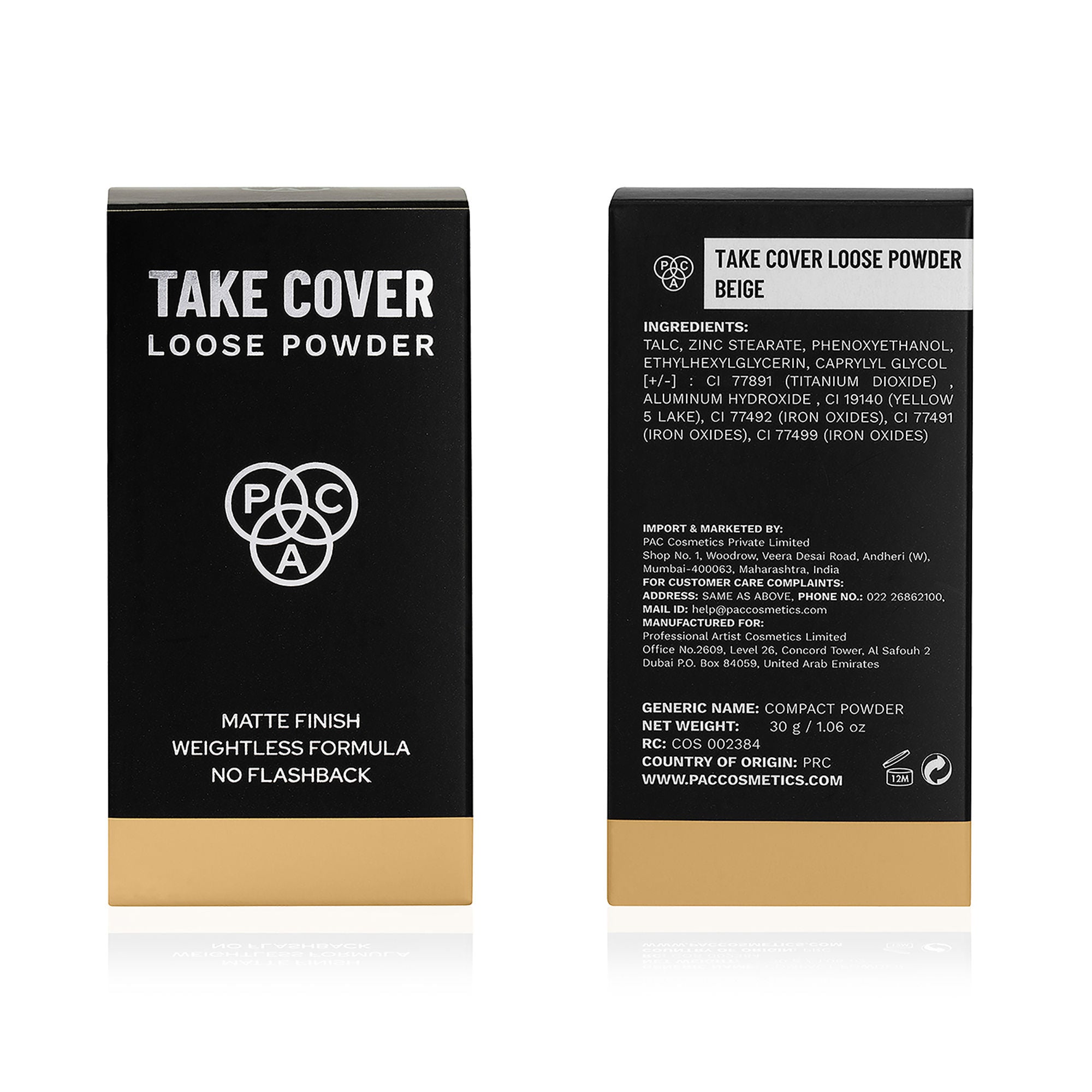 PAC Studio Take Cover Loose Powder - Beige