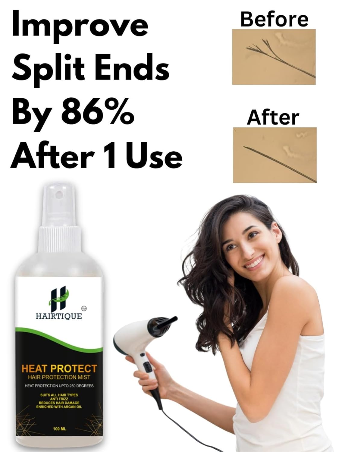 Samisha Heat Protection Hair Mist With Argan Oil & Provitamin B5