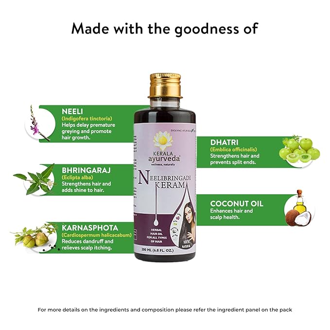 Kerala Ayurveda Neelibringadi Keram ingredients