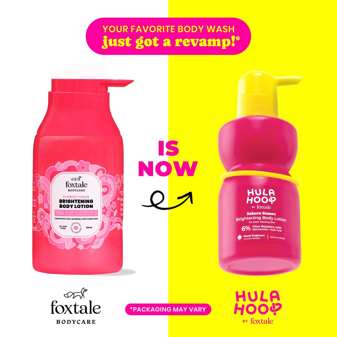 Foxtale Brightening Body Lotion SPF 30 with Niacinamide & Vitamin C For Glowing Skin