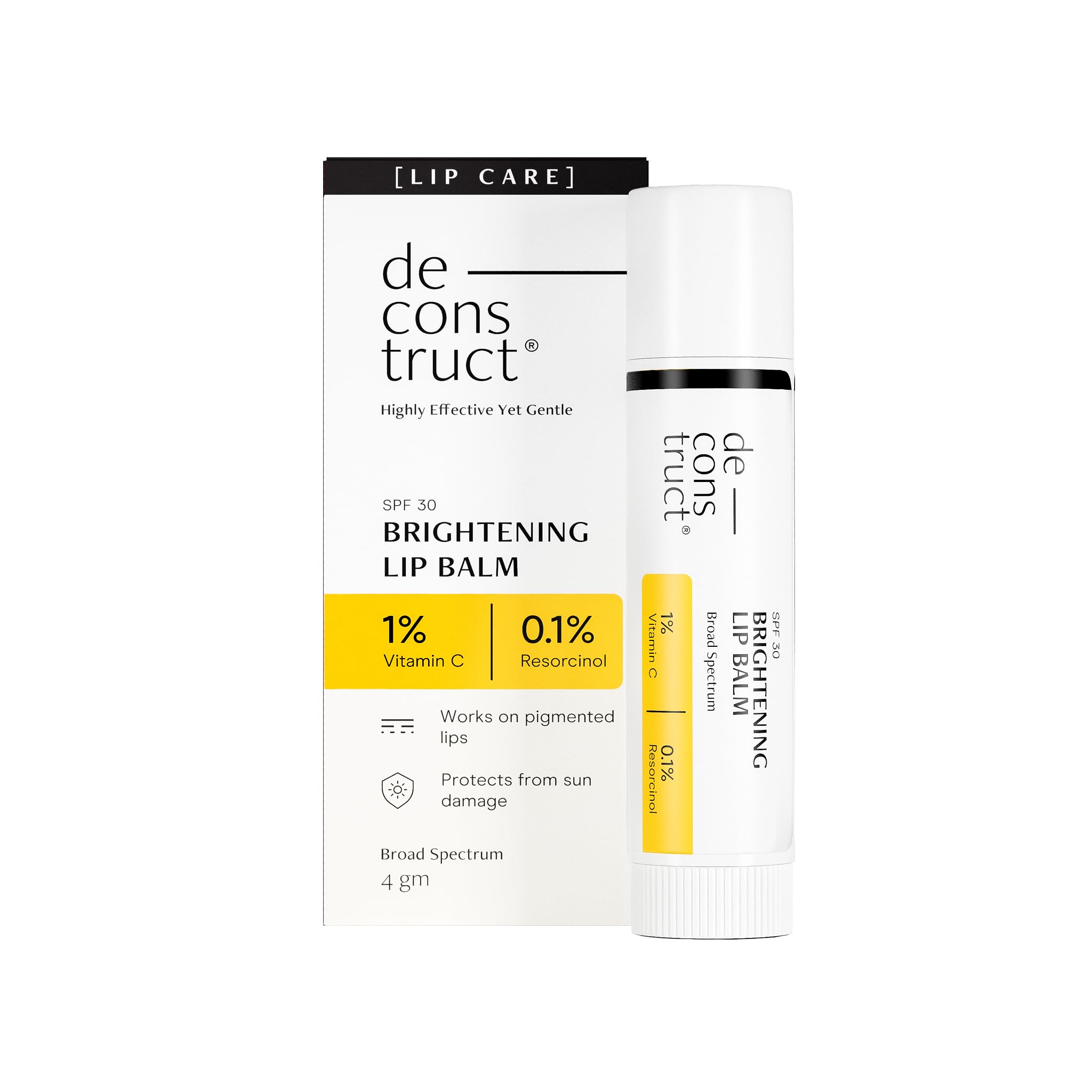 Deconstruct Brightening Lip Balm with SPF 50 - For Dark, Pigmented, Dry, Flaky Lips