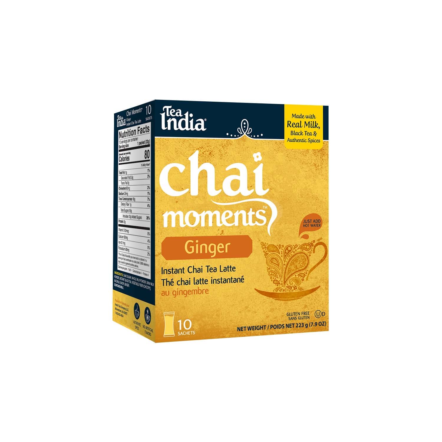 Tea India Ginger Instant Chai (10 sachets) 233g
