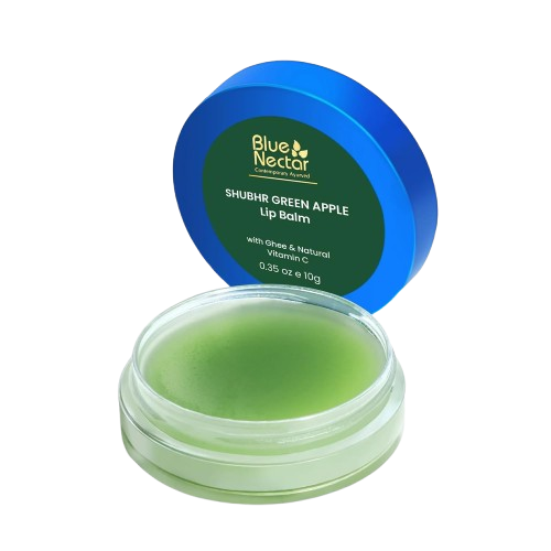 Blue Nectar Shubhr Green Apple Lip Balm with Ghee & Natural Vitamin C