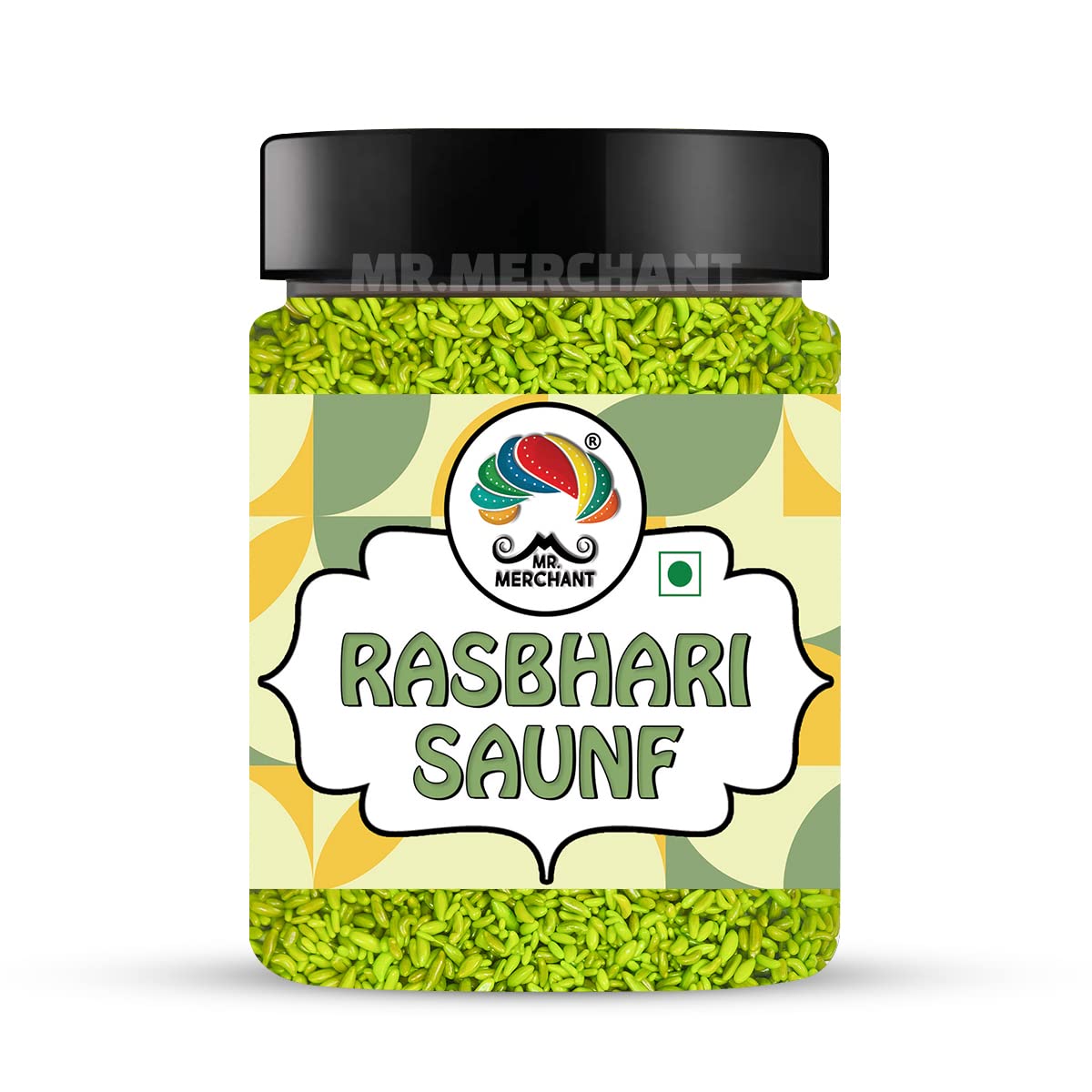 Mr. Merchant Rasbhari Green Special Saunf 300g(Green Sugar Coated Fennel Seeds) | (Mukhwas Mouth freshener Mix)