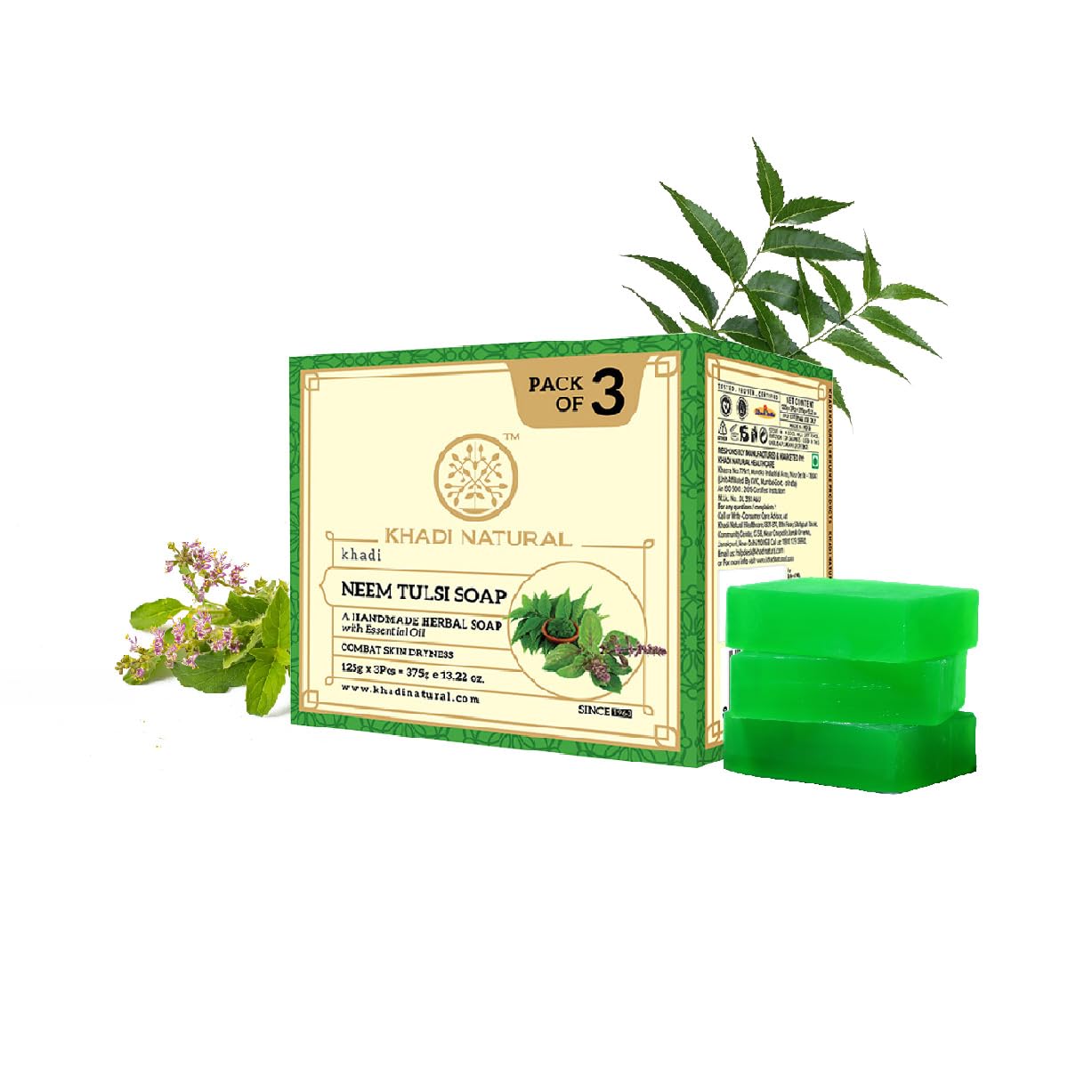 Khadi Natural Herbal Neem Tulsi Soap