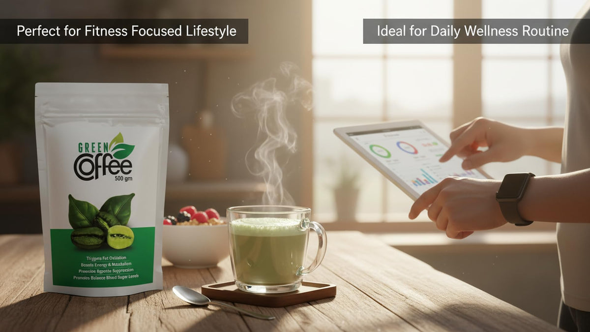 Vokin Biotech Organic Green Coffee Beans Unroasted Arabica Coffee Supports Weight Loss Management