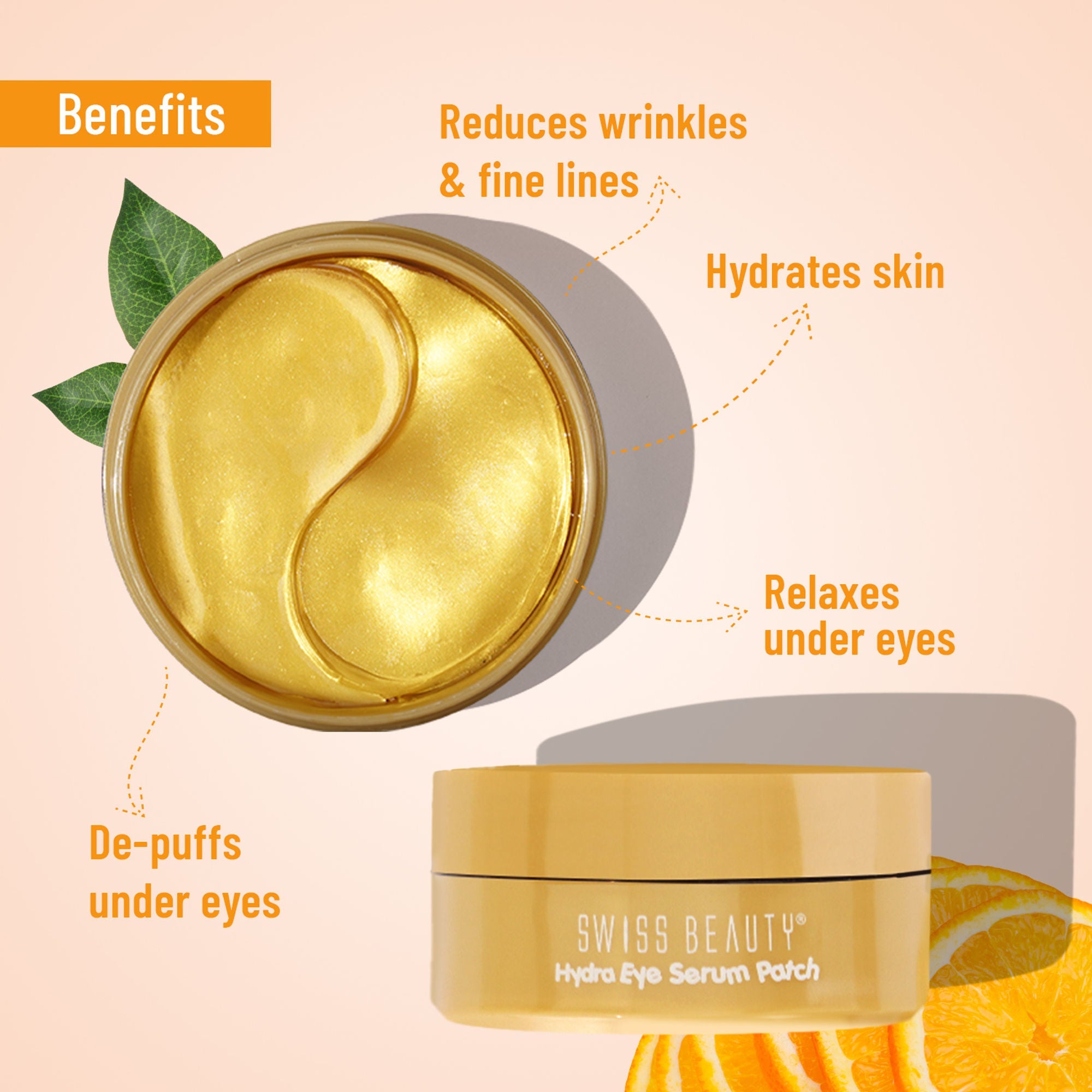 Swiss Beauty Hydra Eye Serum Patches For Dark Circles And Puffiness , Hydrate Skin - Vitamin-C