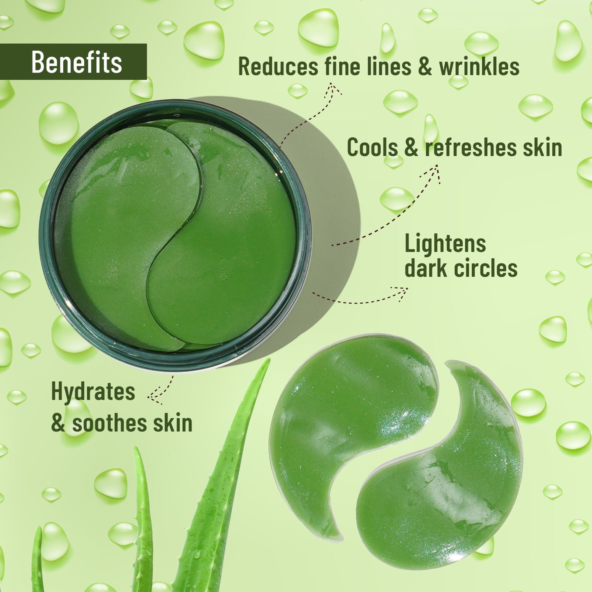 Swiss Beauty Hydra Eye Serum Patches For Dark Circles And Puffiness , Hydrate Skin - Alove Vera