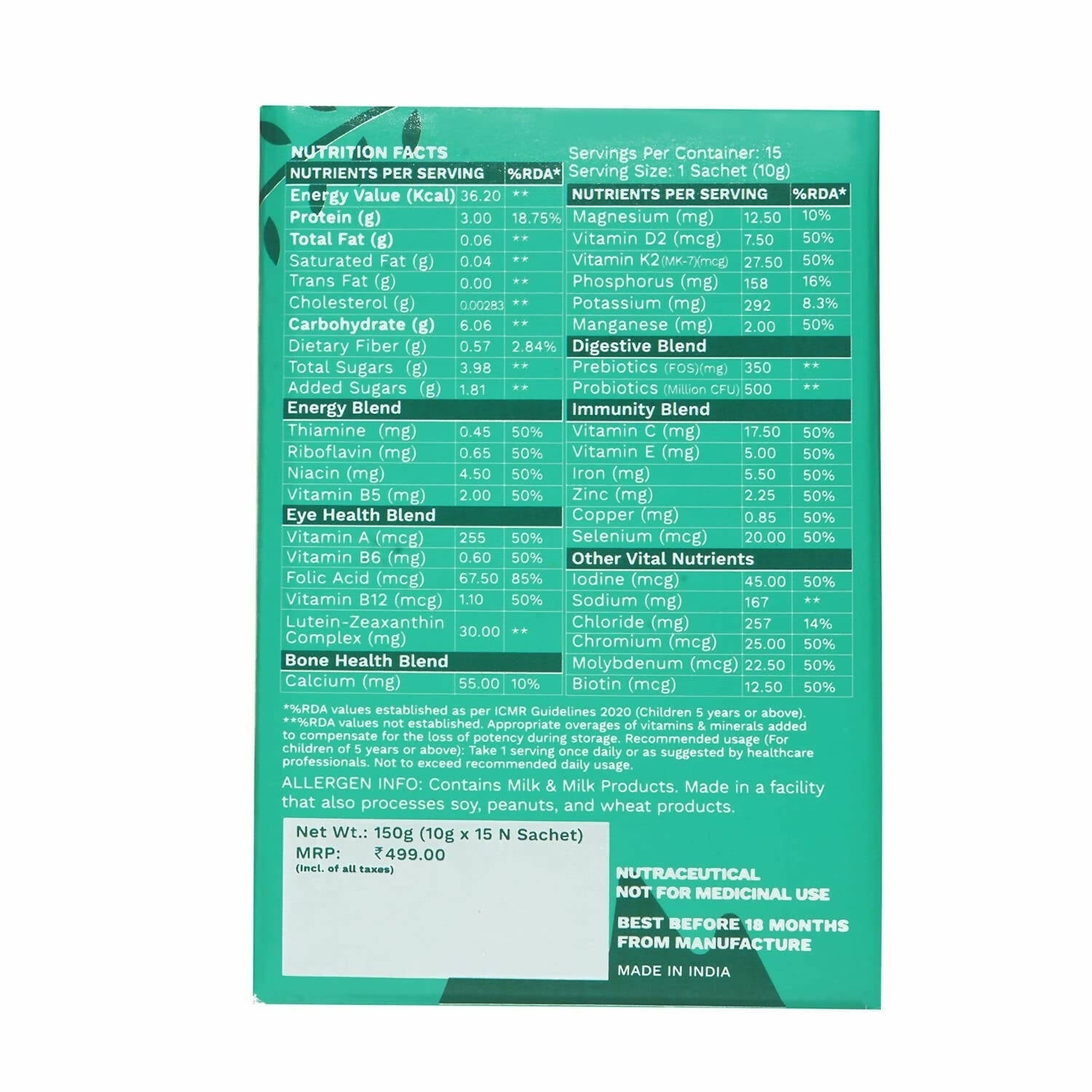 OZiva Kids Superfood Growth Protein Drink Mix