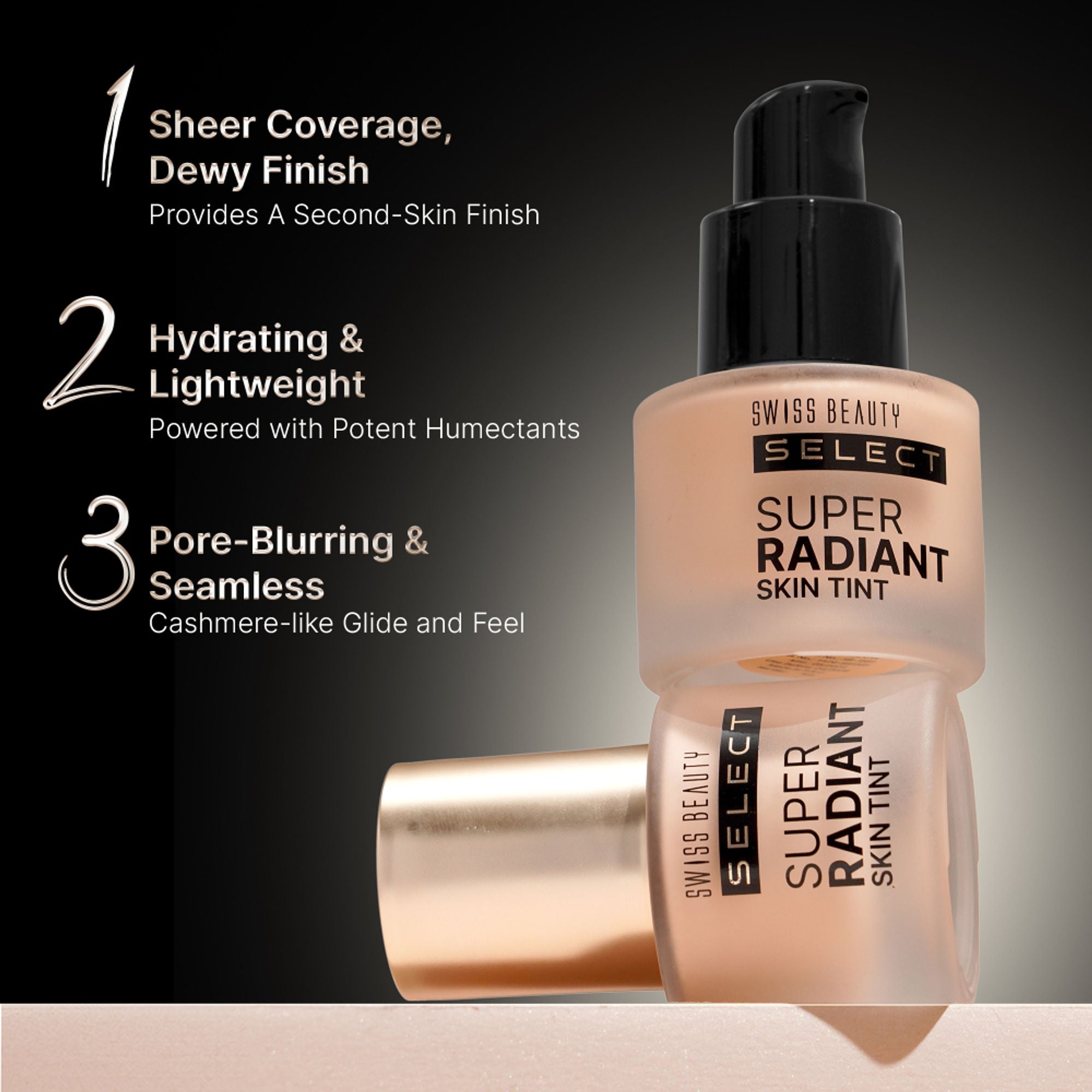 Swiss Beauty Select Super Radiant Skin Tint - 4 Almond Glow