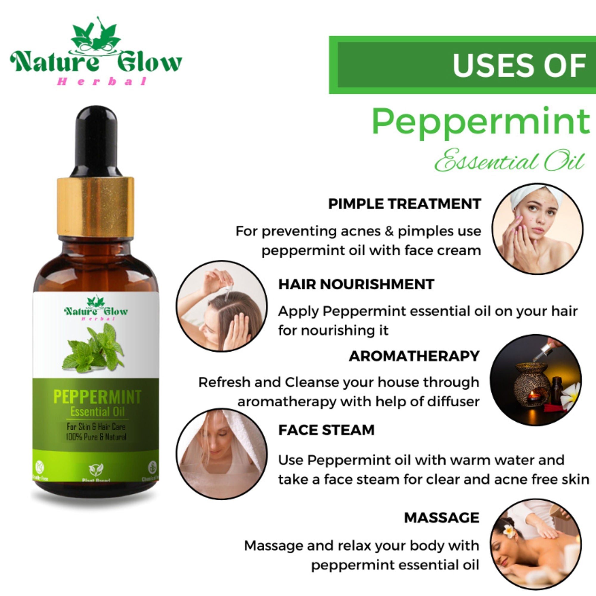 Nature Glow Herbal Peppermint Essential Oil