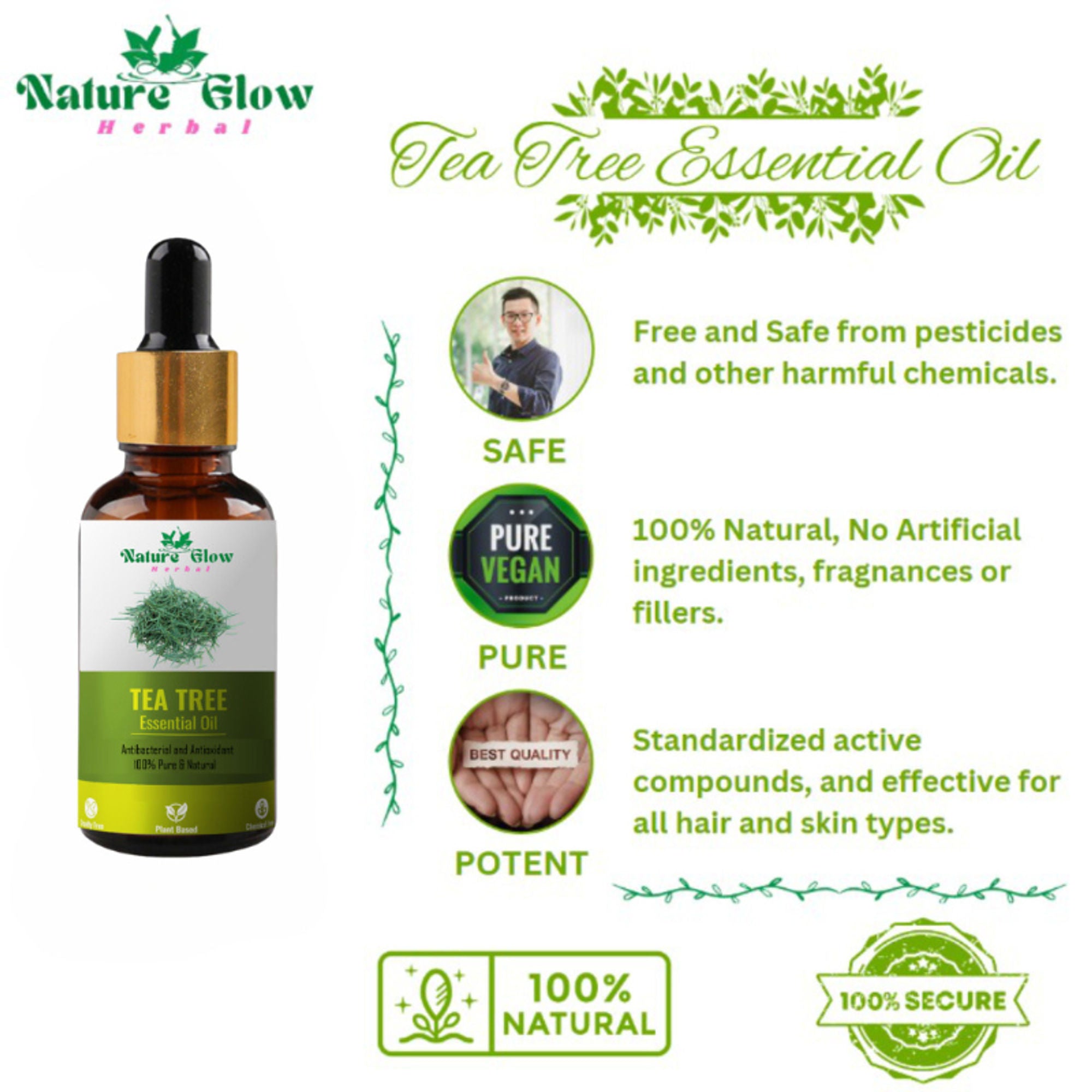 Nature Glow Herbal Tea Tree Essential Oil