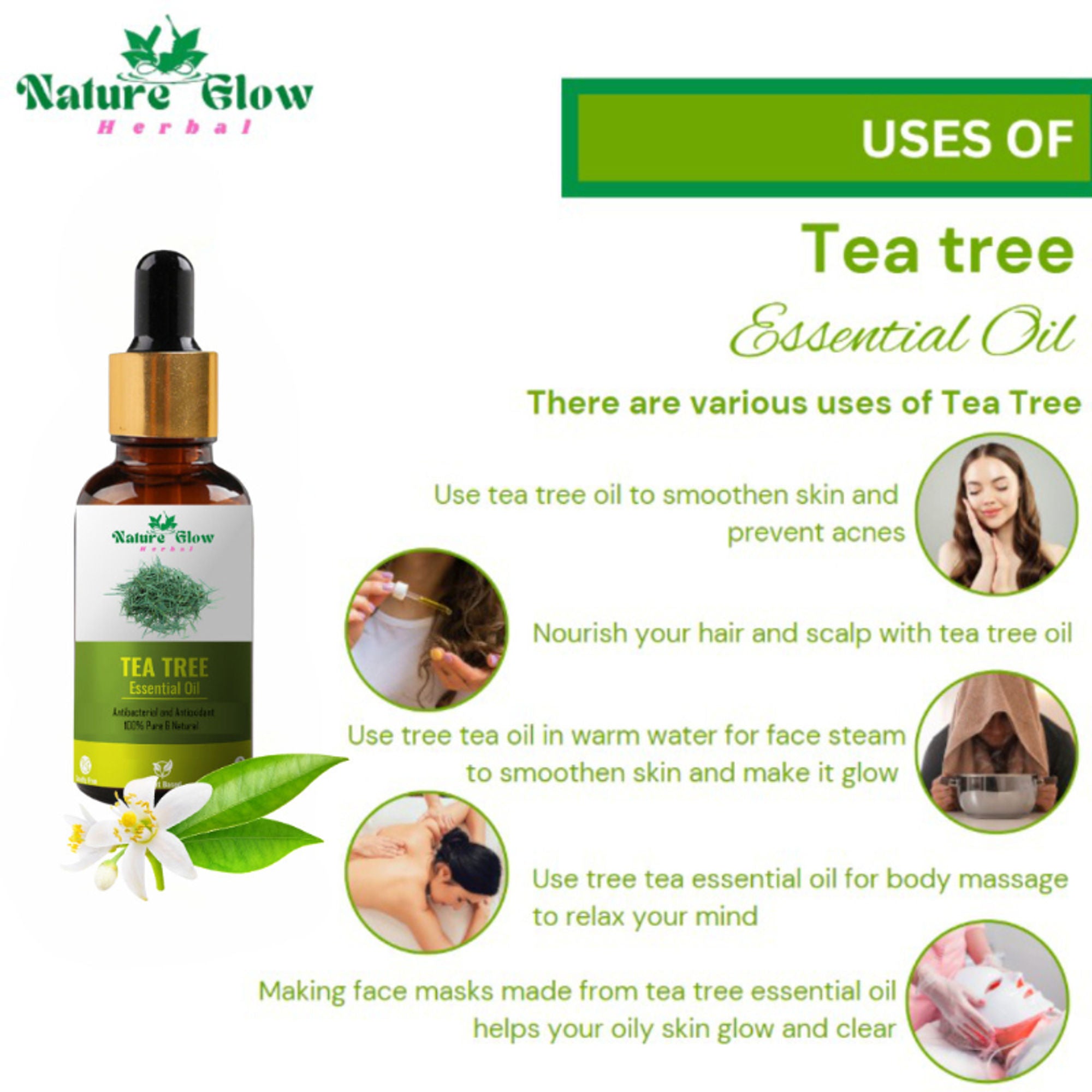 Nature Glow Herbal Tea Tree Essential Oil